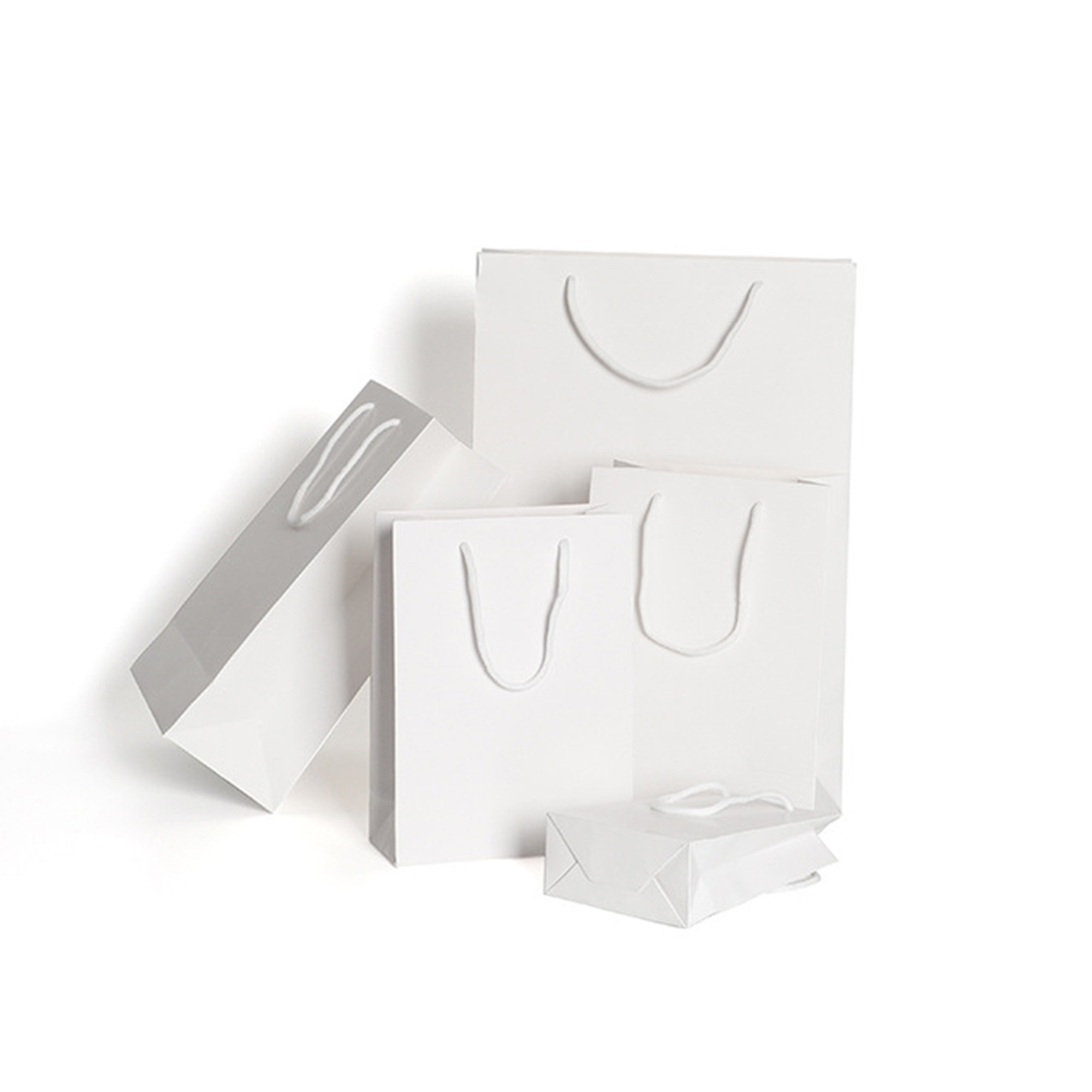 White Paper Bags with Handles 2