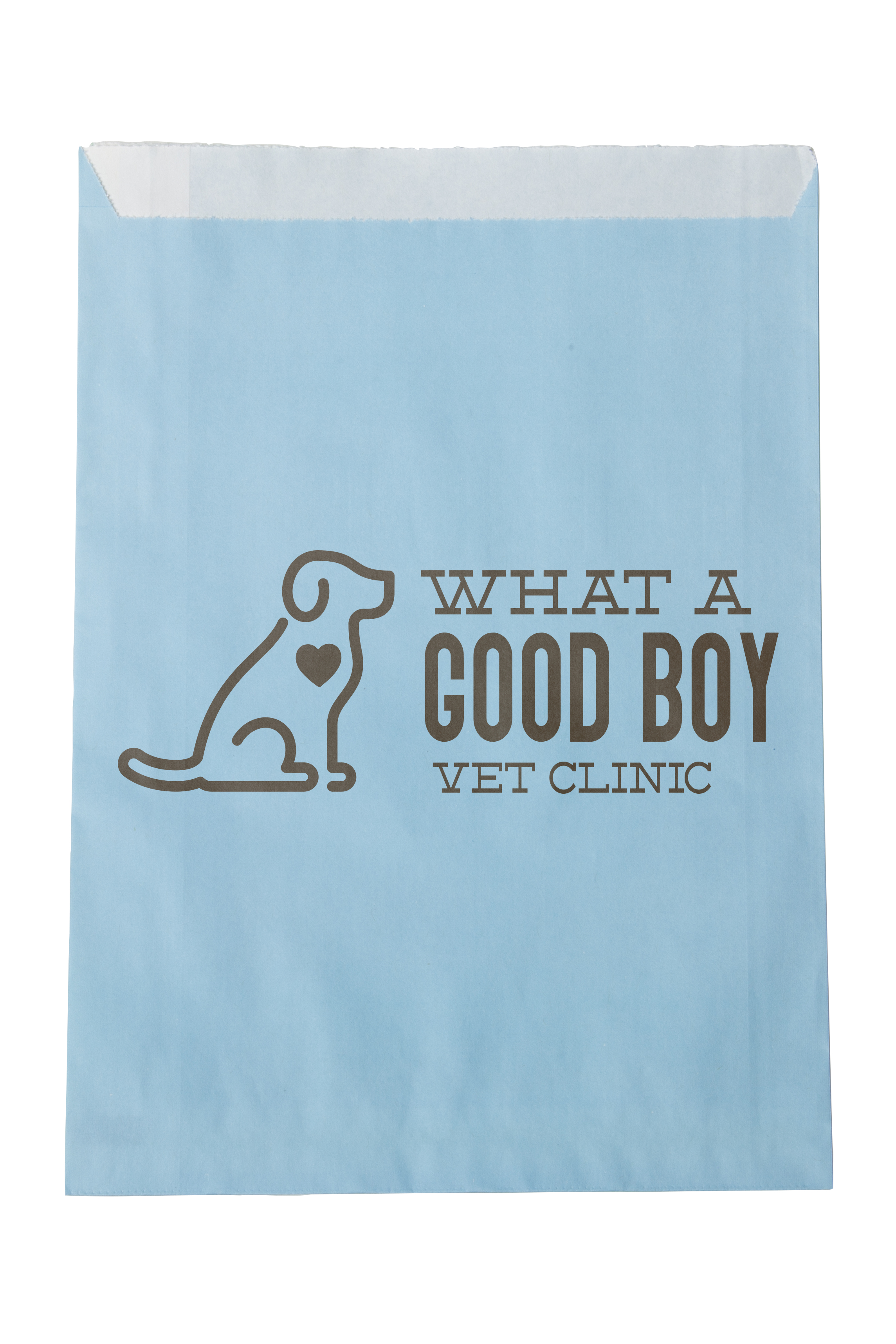 One-color Colored Paper Bag Blue (7.5"W x 10"H)