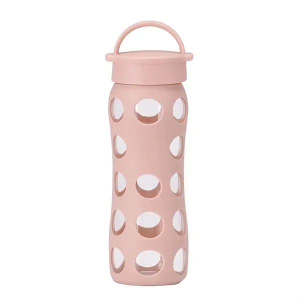 16 oz Glass Cup with Borosilicate and Silicone Sleeve 7