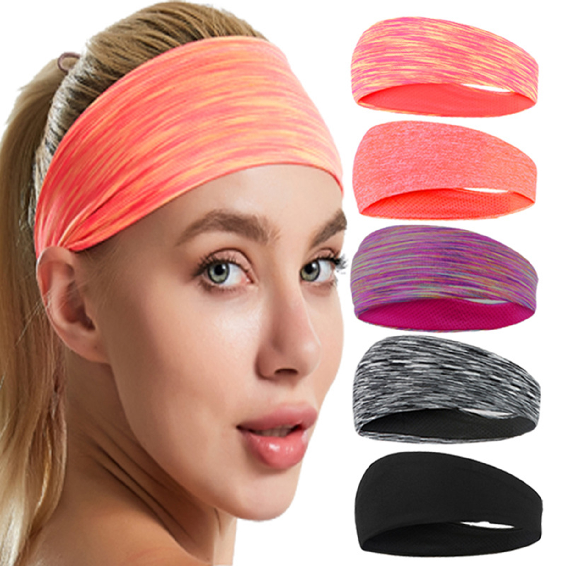 Workout Headbands Non Slip Sport Yoga Sweatbands 2