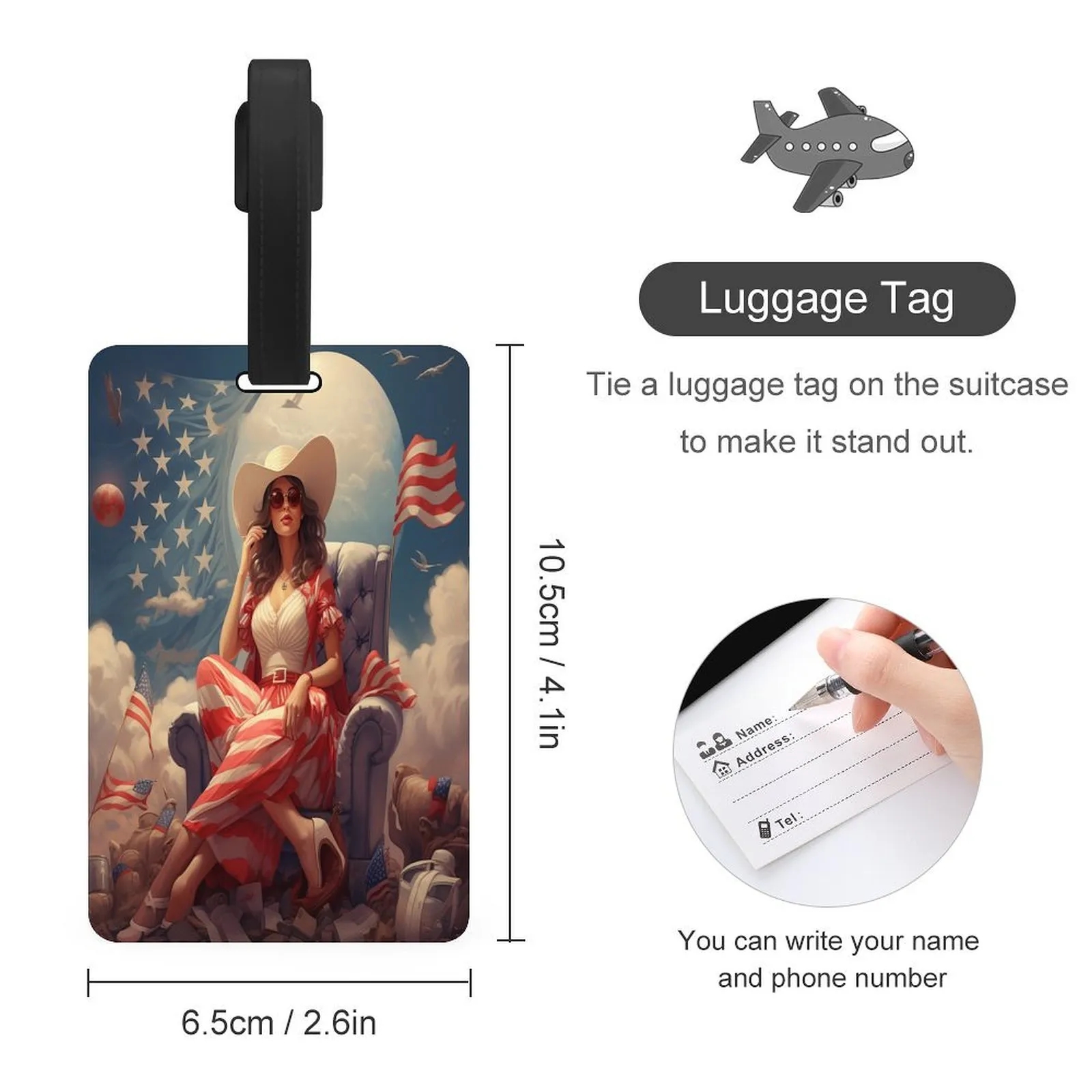 TPU Luggage Tag with Information Card 7