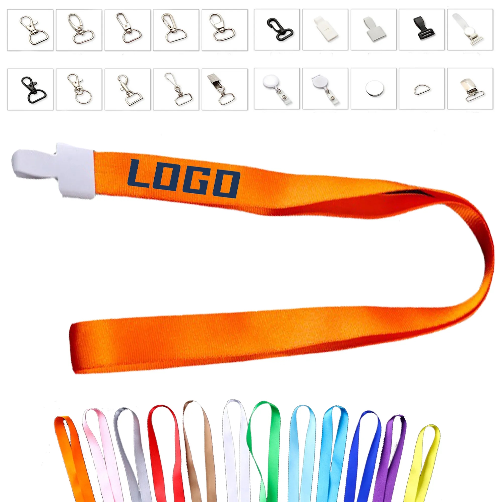 Multi Hook Style Polyester Lanyard MOQ100pcs