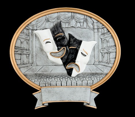 8" Drama Mask Legend Plate 1