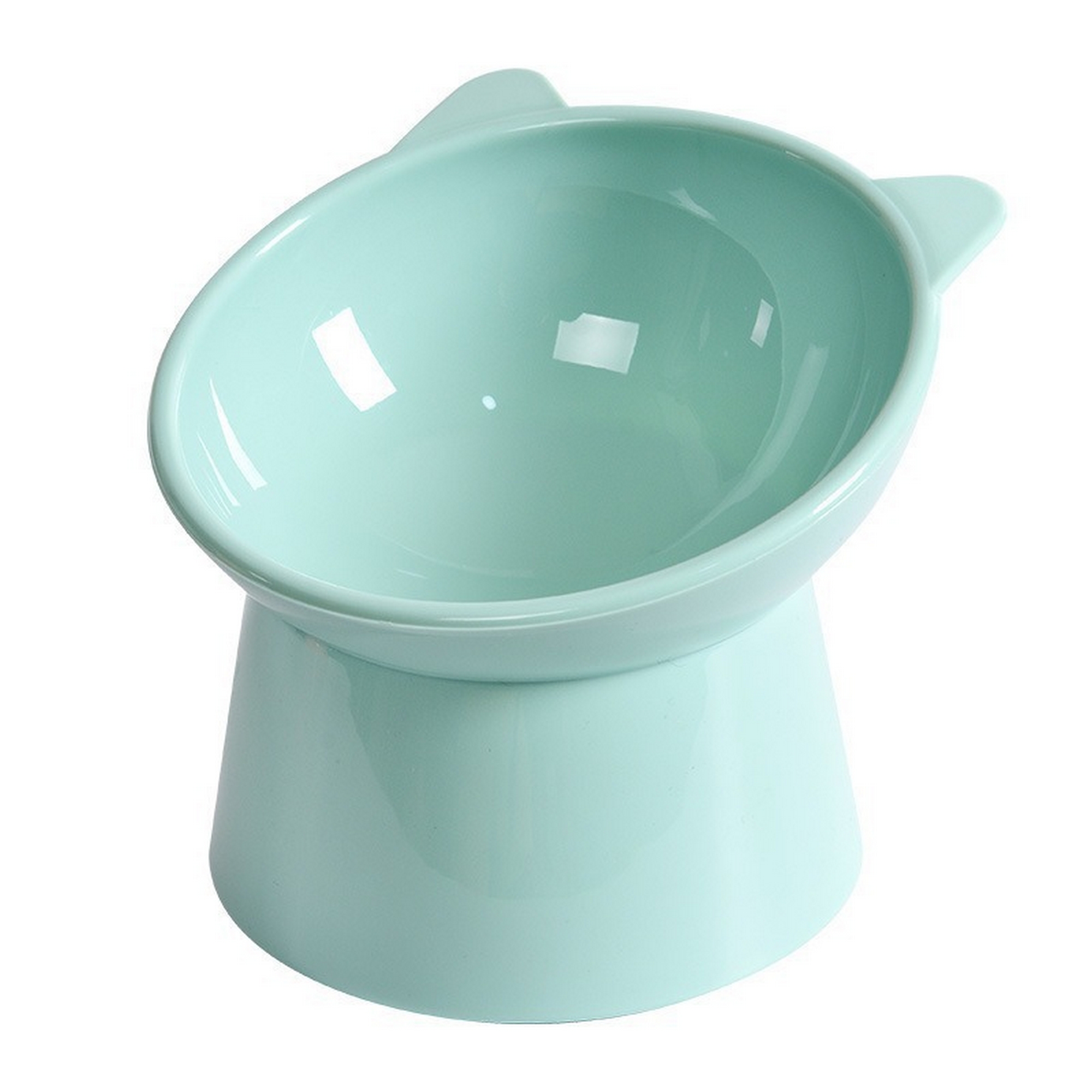 Pp Plastic Pet Cat High Foot Neck Guard Oblique Bowl 3