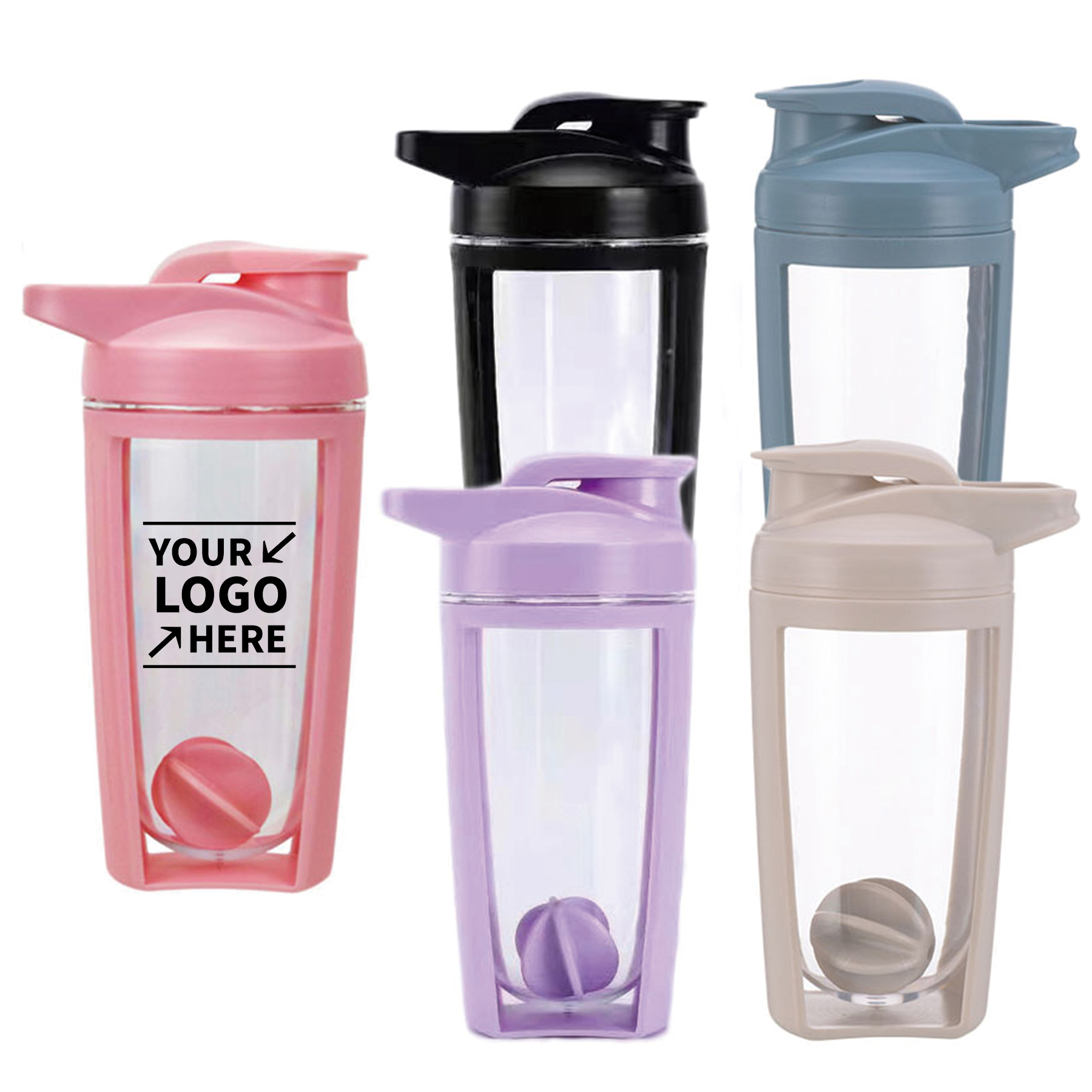PC Double Layer Convenient Shake Bottle 2