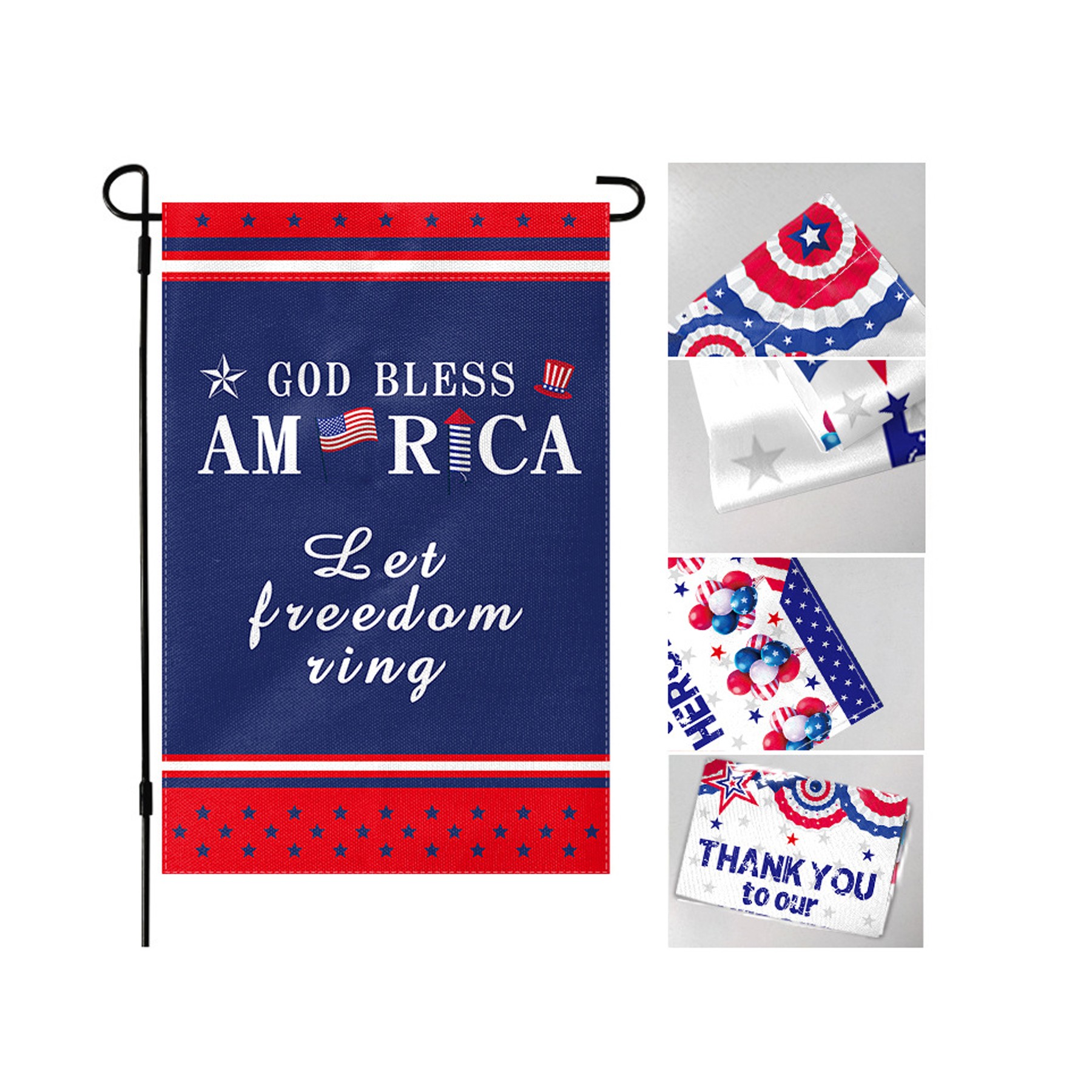 12" x 18" Custom Double Side Garden Banner
