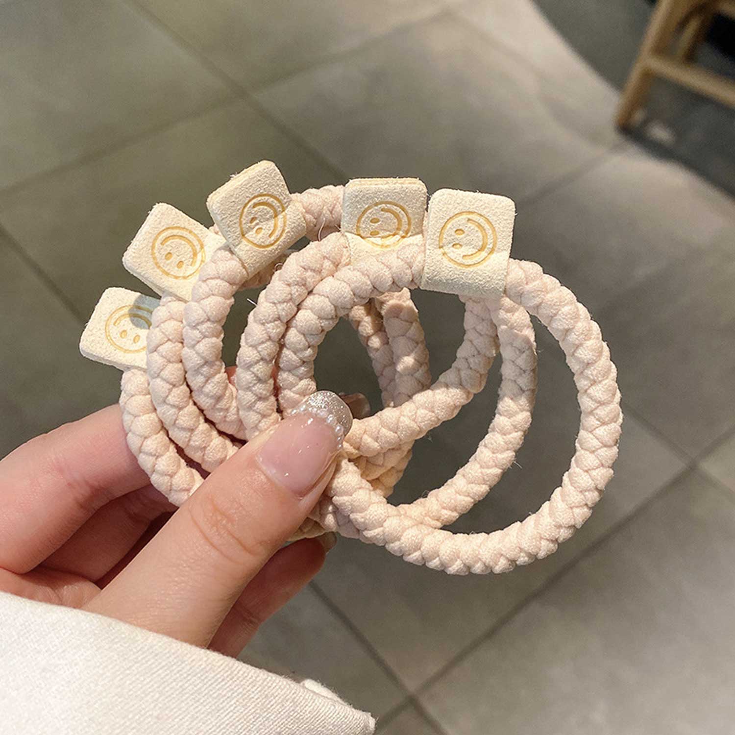 Custom Terry Cloth Seamless High-Elasticity Hair Ties 3