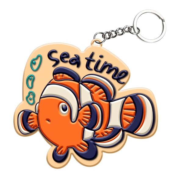 PVC Custom Keychain - 2D One Sided Design 2