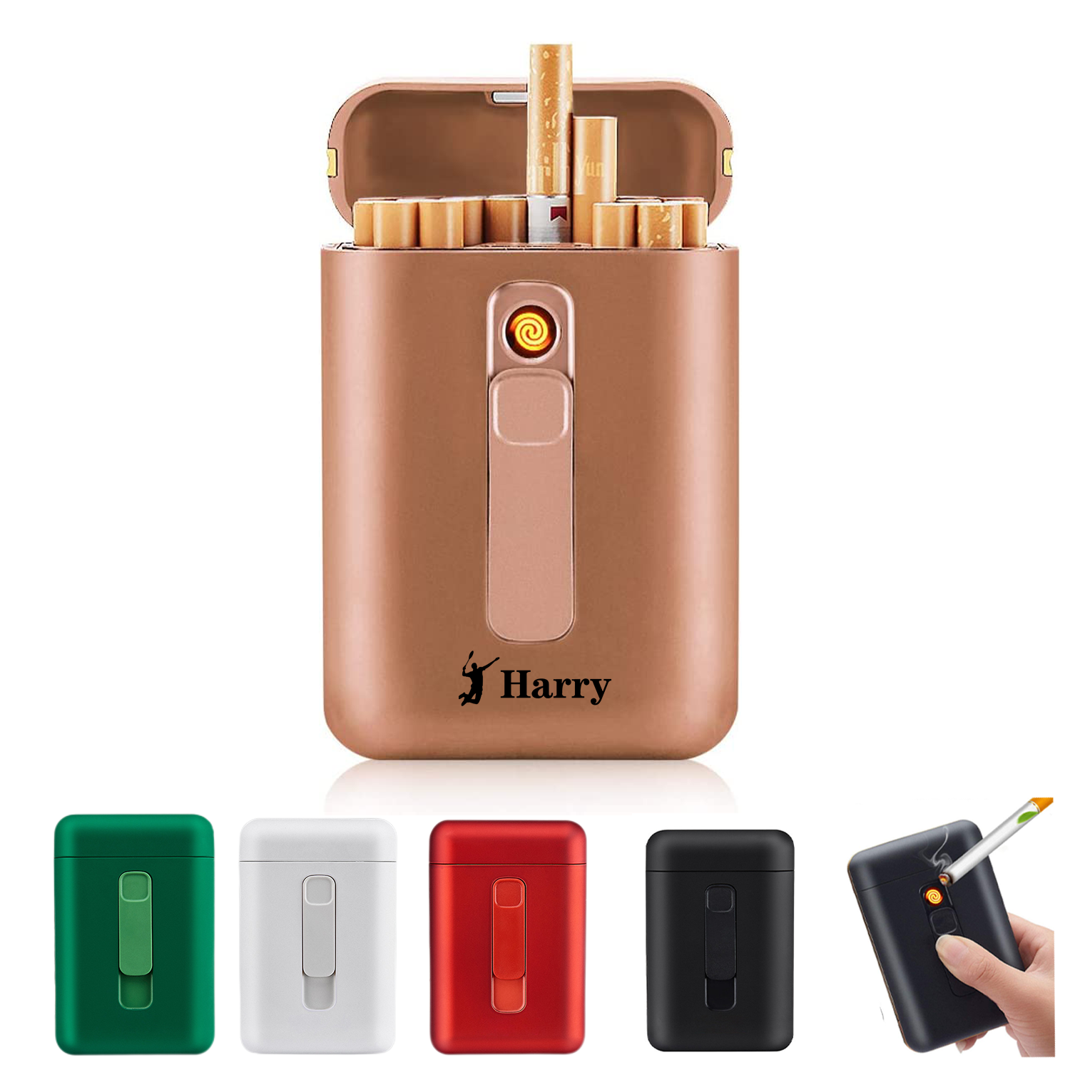 2 In 1 Cigarette Case With Lighter 1