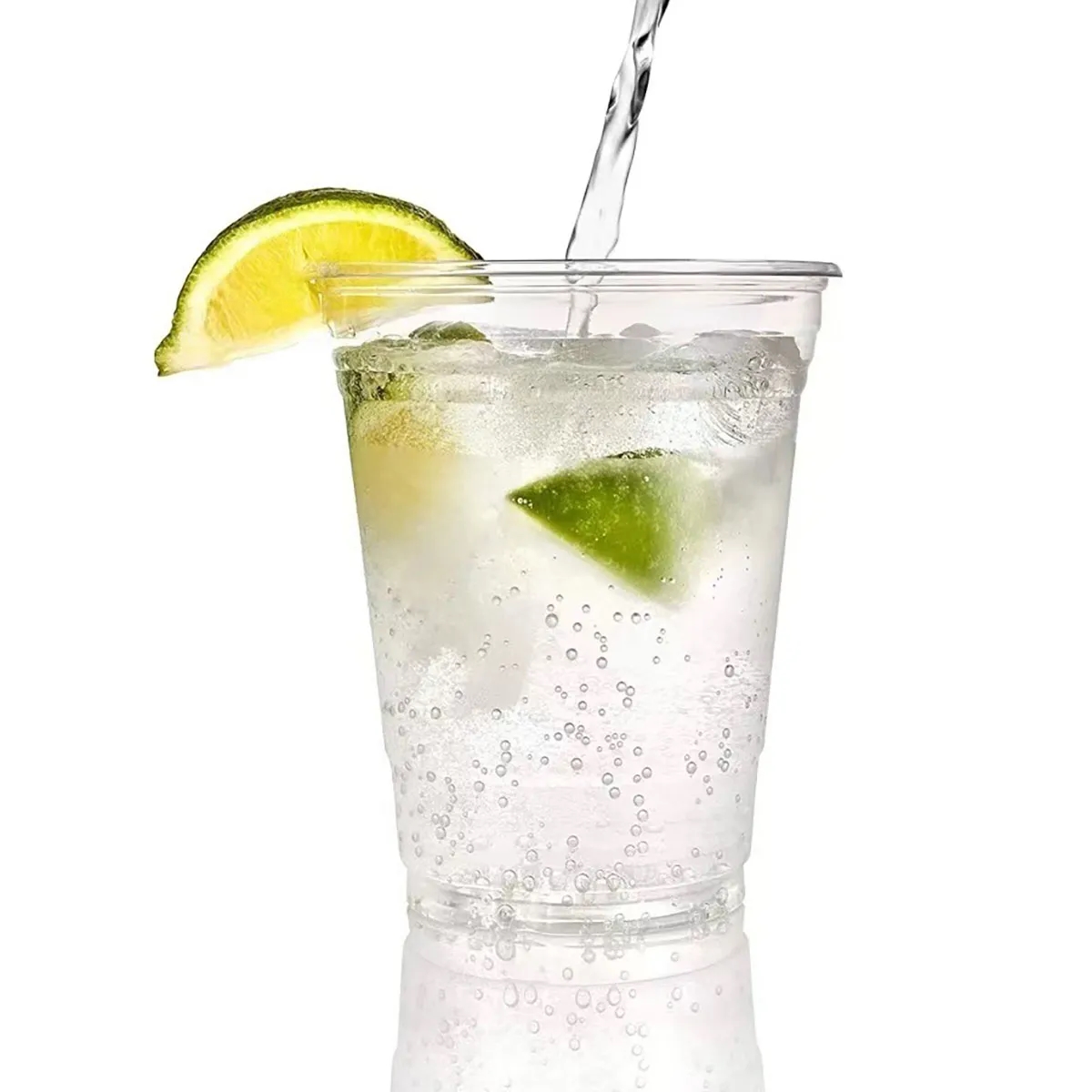 16oz Disposable Plastic Party Cups PET Clear Glass 4