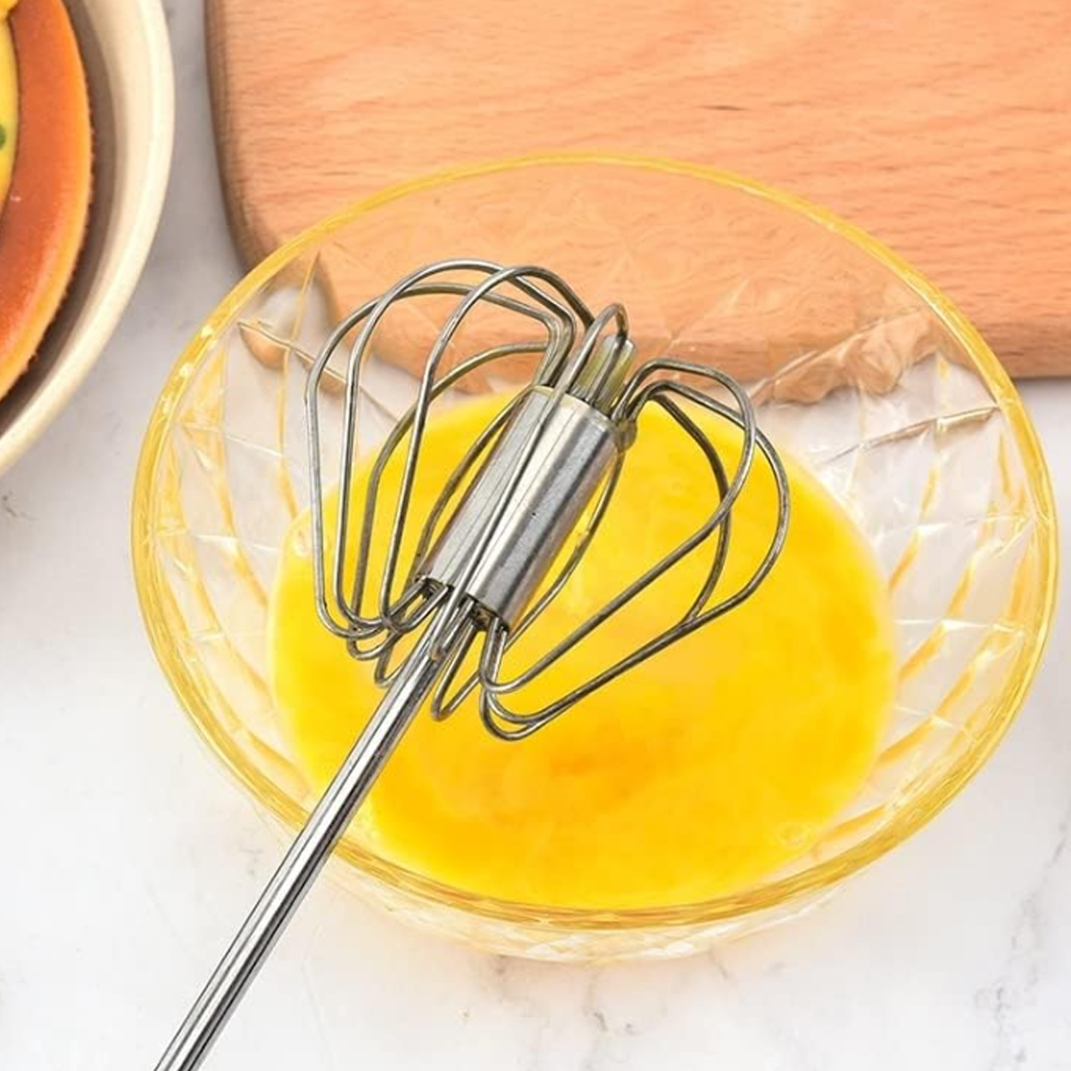 10inch Manual Rotating Egg Beater with Non-Slip Handle 7