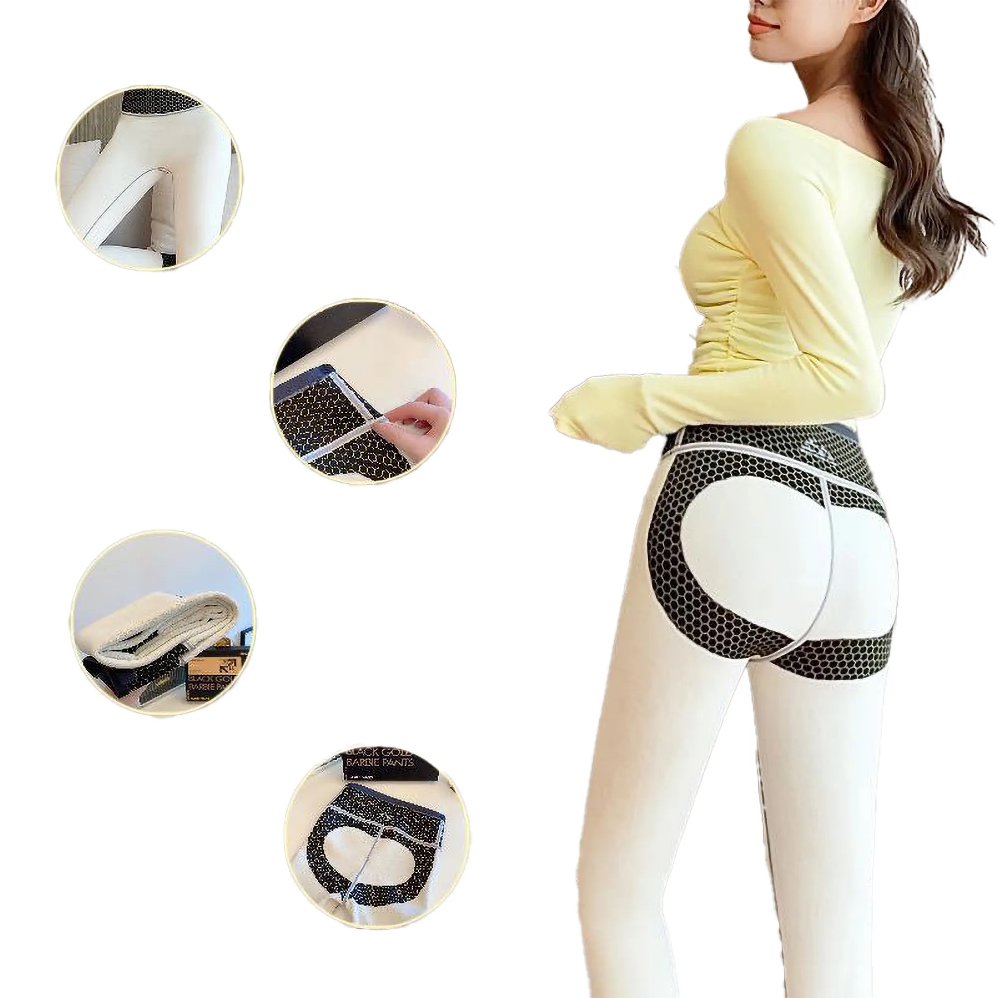 Fleece Leggings Tummy Control Comfort Yoga Pants Padded 2
