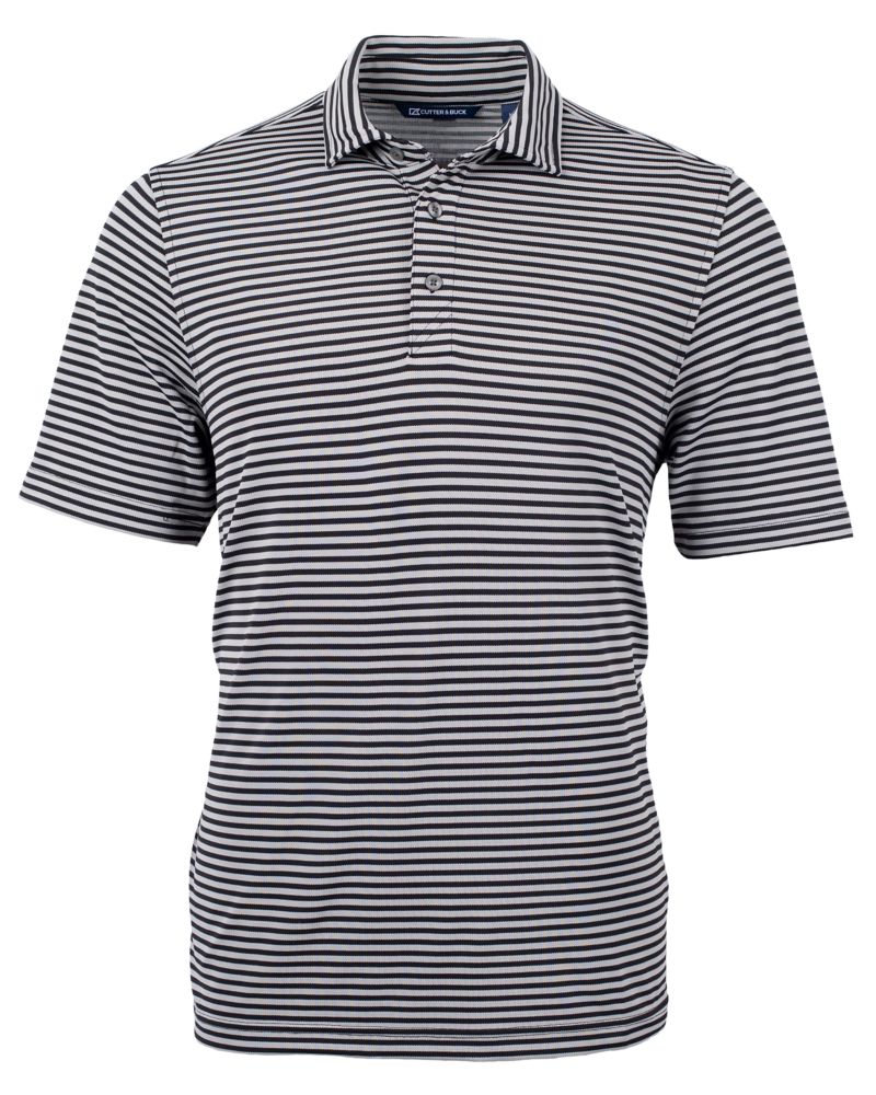 Cutter & Buck Virtue Recycled Stripe Featherlight Pique Mens Big & Tall Polo Big & Tall 16