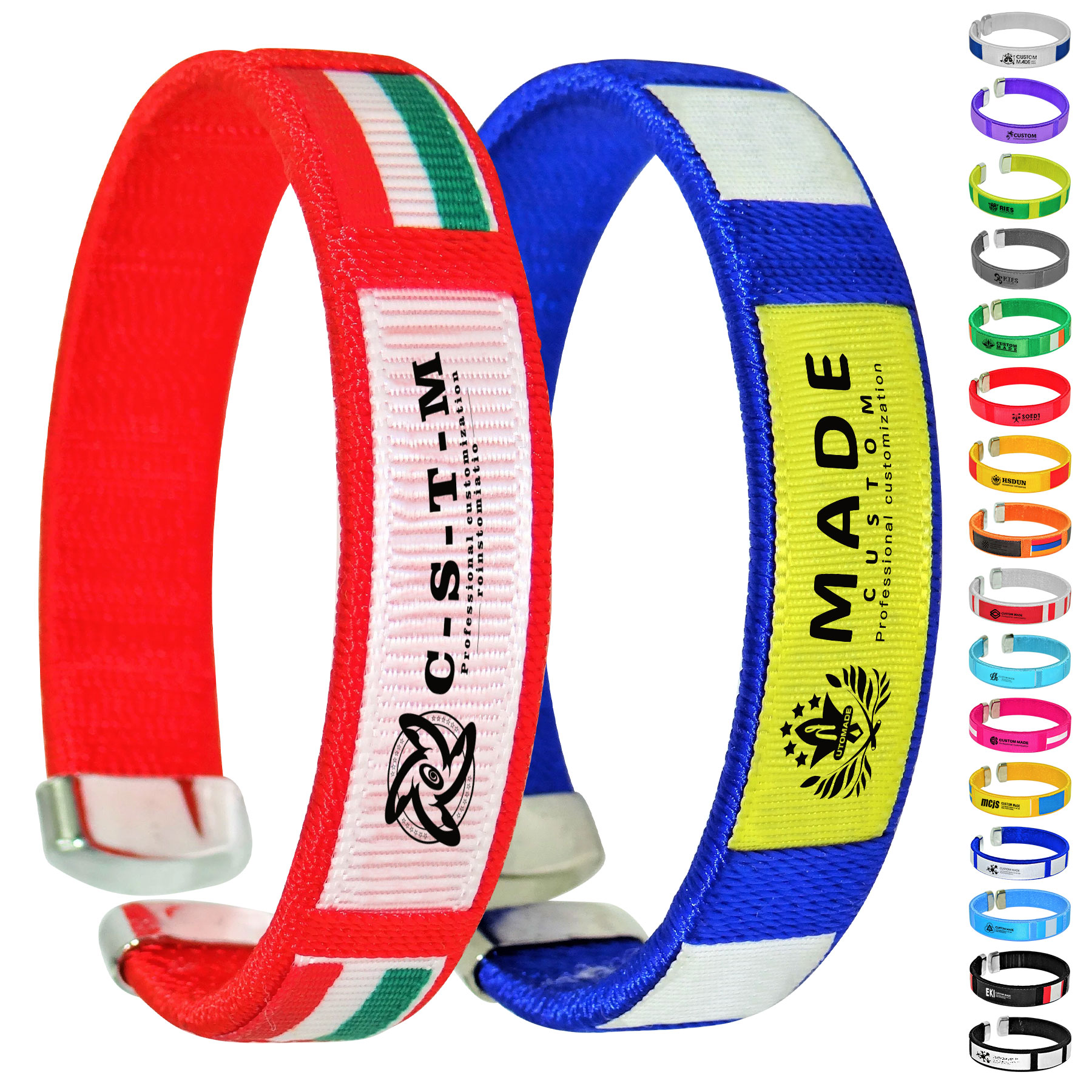 Fan Woven Bracelets With Plastic Clasp For Sports Event 14