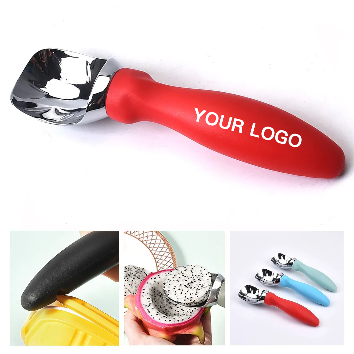 Metal Dessert Scoop with Ergonomic Grip 4