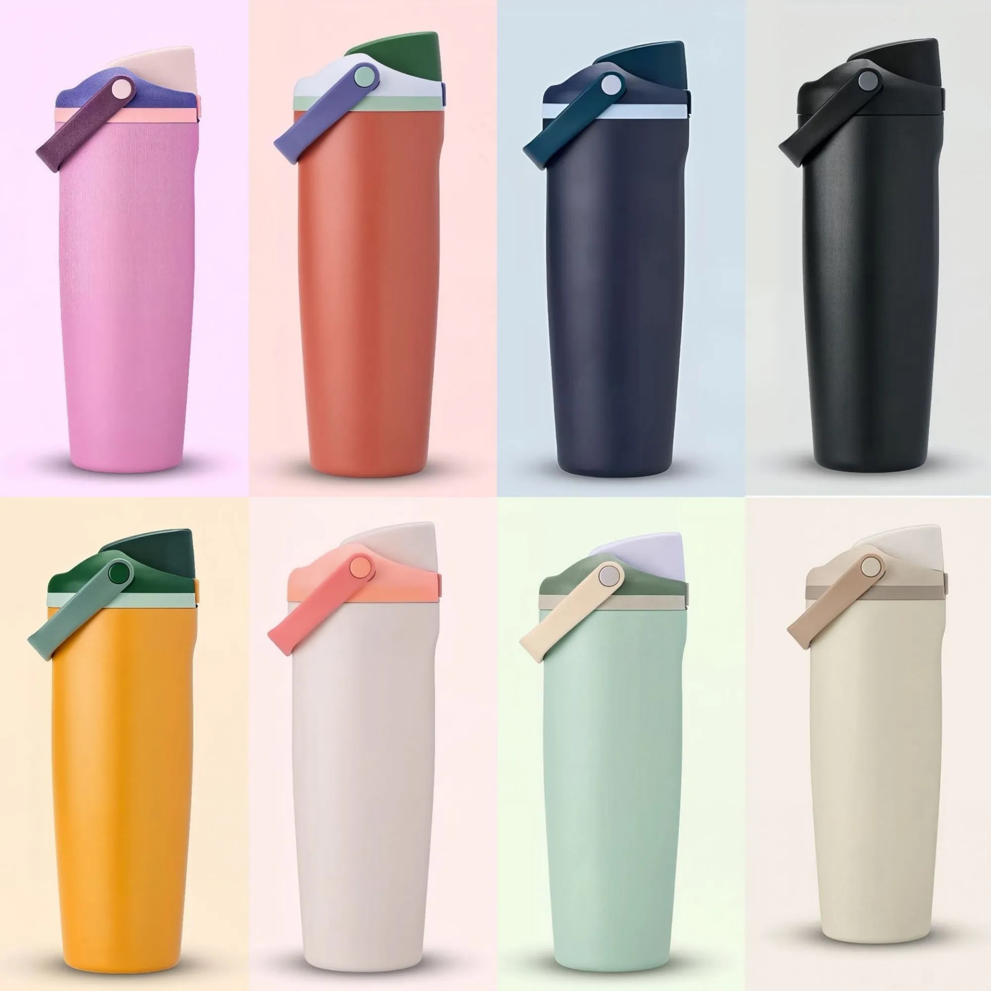 Stainless Steel 30oz Handheld Dual-Drinking Water Bottle 10