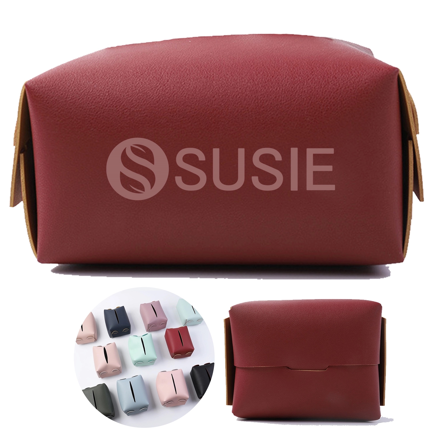 Modern Pu Leather Rectangular Tissue Box Holder 1