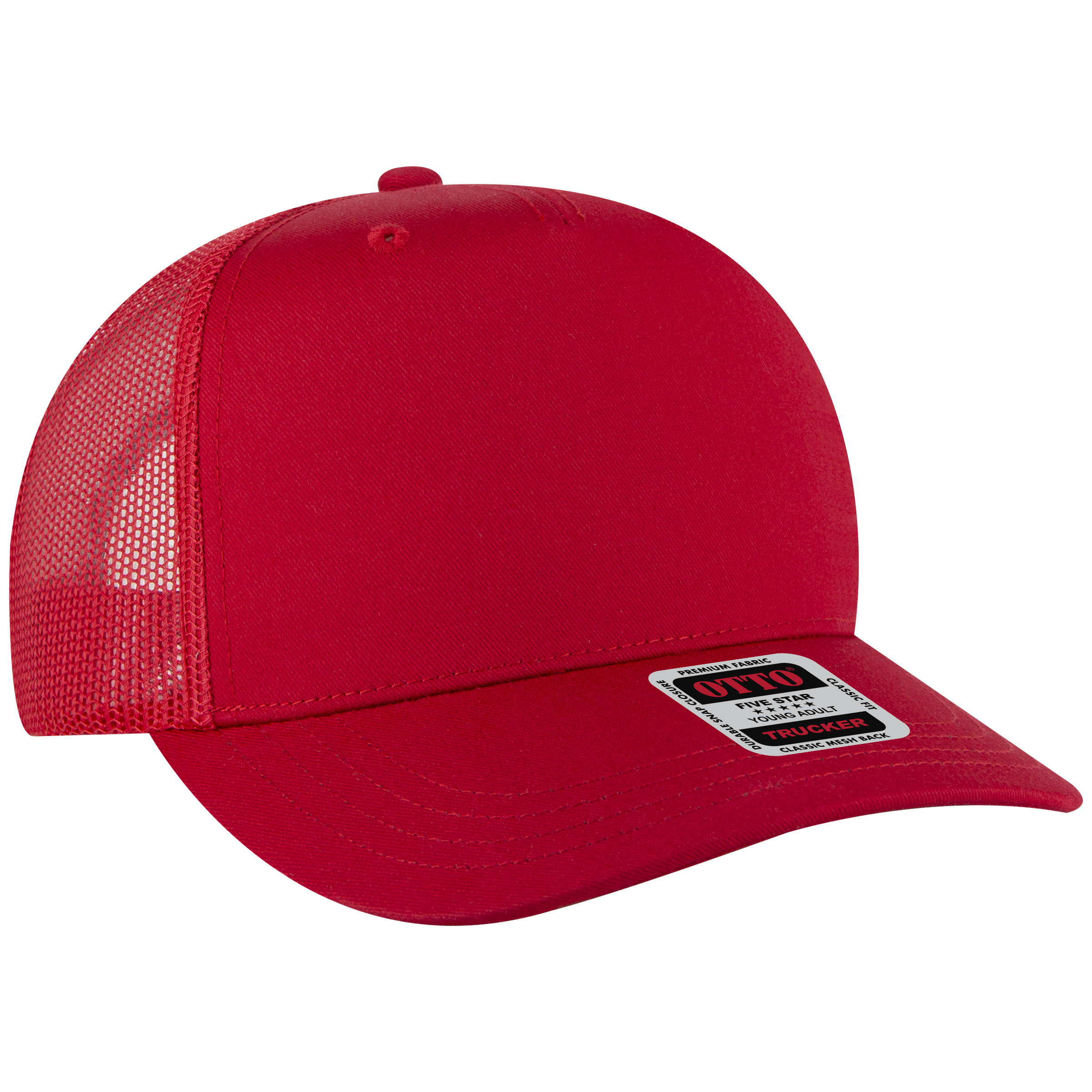 OTTO CAP® 5 Panel Mid Profile Mesh Back Trucker Hat 42
