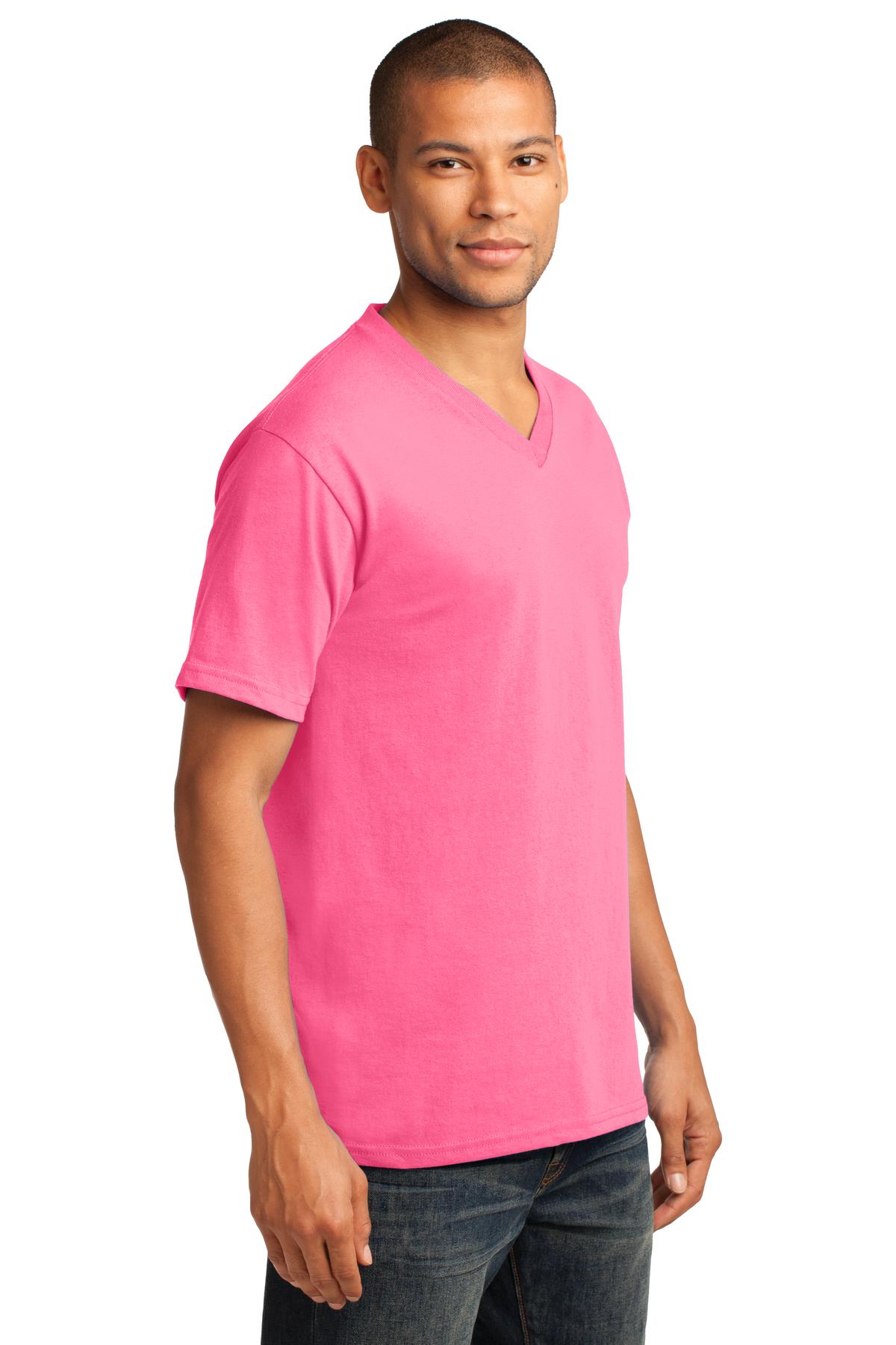 Port & Co Core Cotton V-Neck Tee. PC54V 78