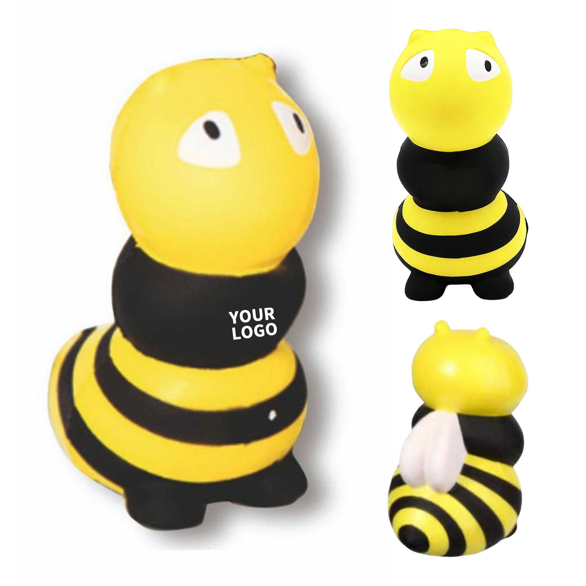 Bee Shape Squeeze Toy PU Foam Stress Reliever 3