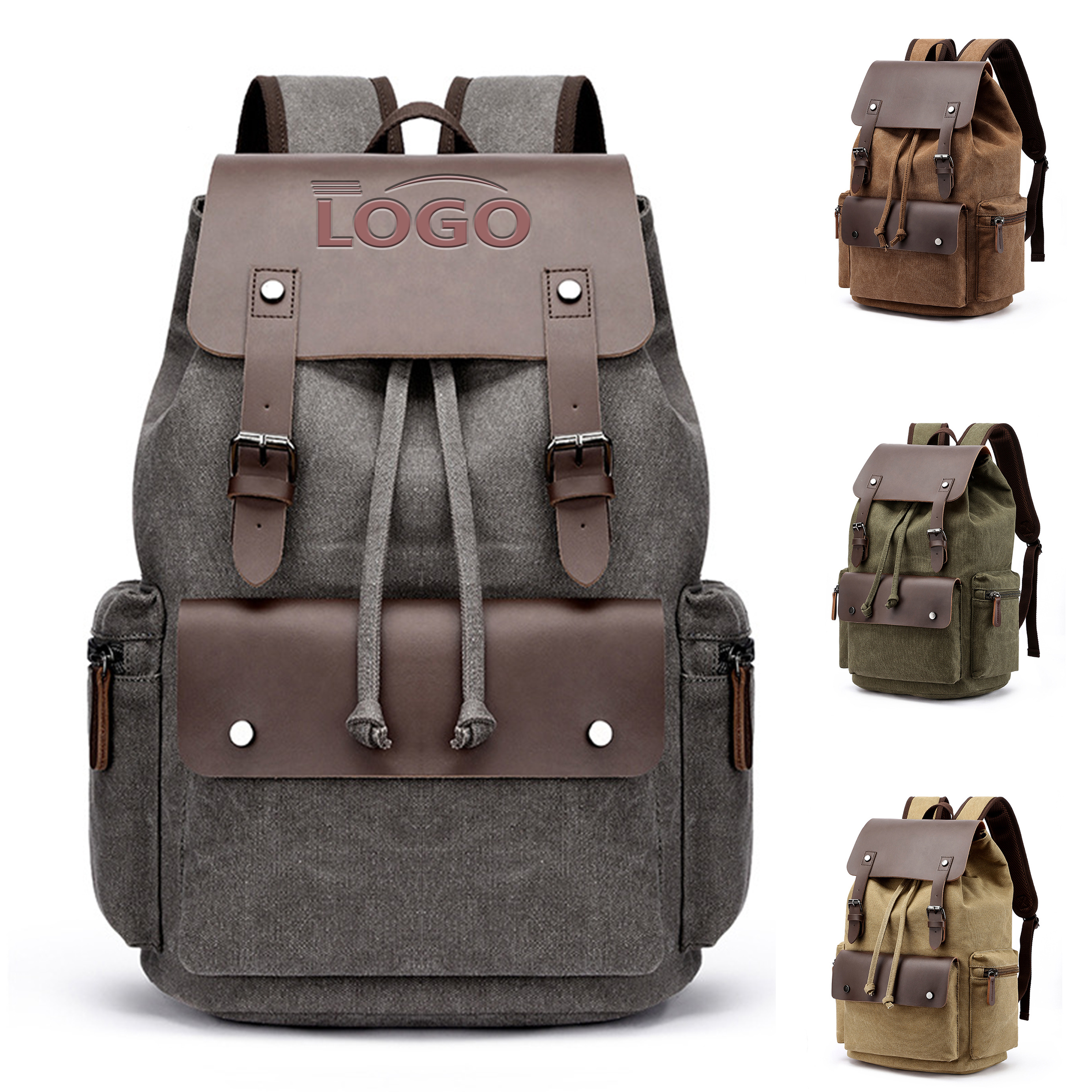 Customizable Canvas Laptop Backpack for Men 4