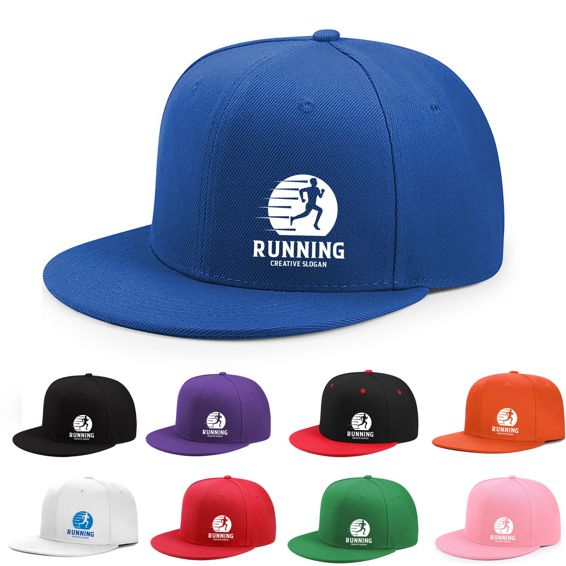 Flat Brim Hip Hop Hat Baseball Cap 7