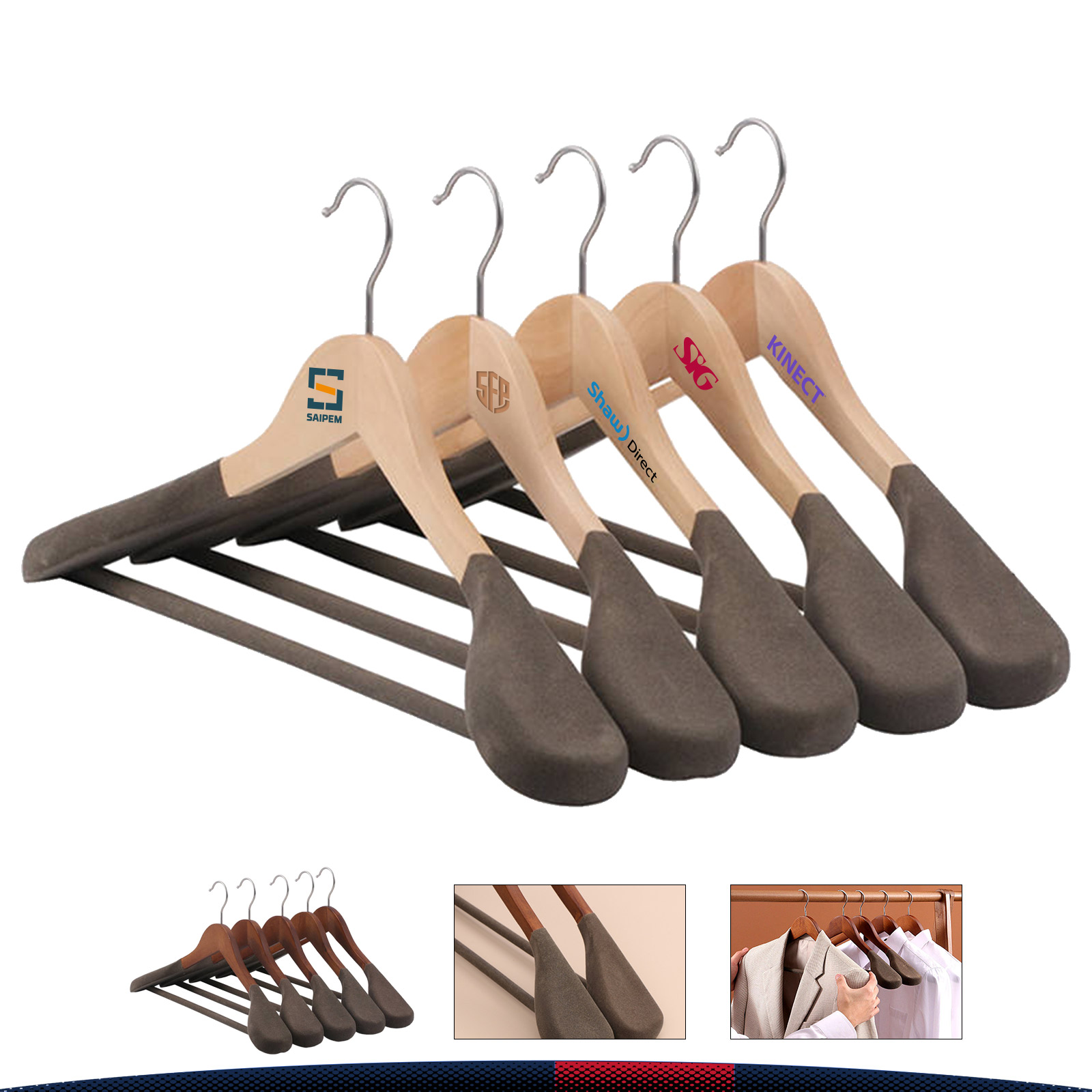 Orrid Wooden Velvet Hanger 3