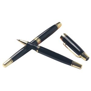 Black Metallic Retractable Cap Ballpoint Pens 9