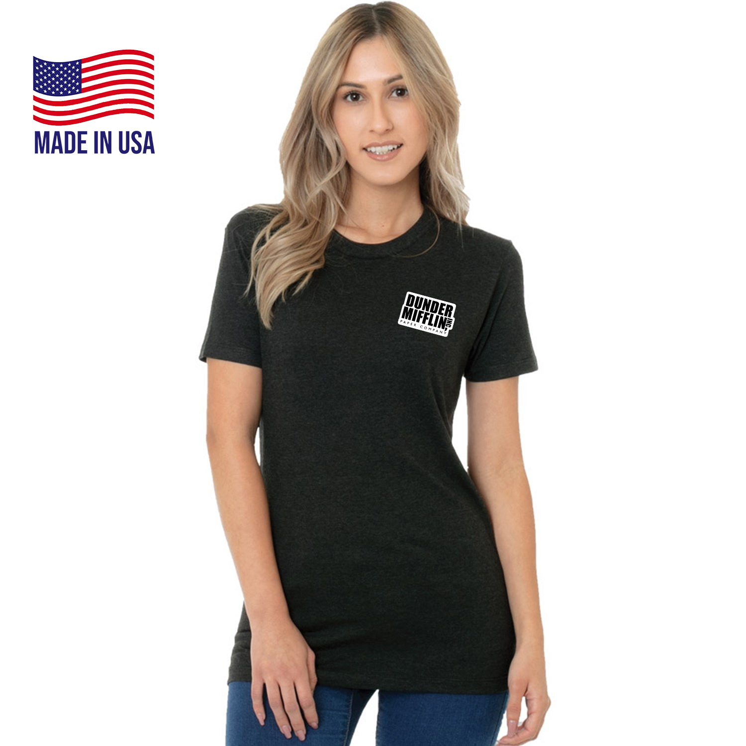 USA-Made Women's Triblend Crew Tee 2