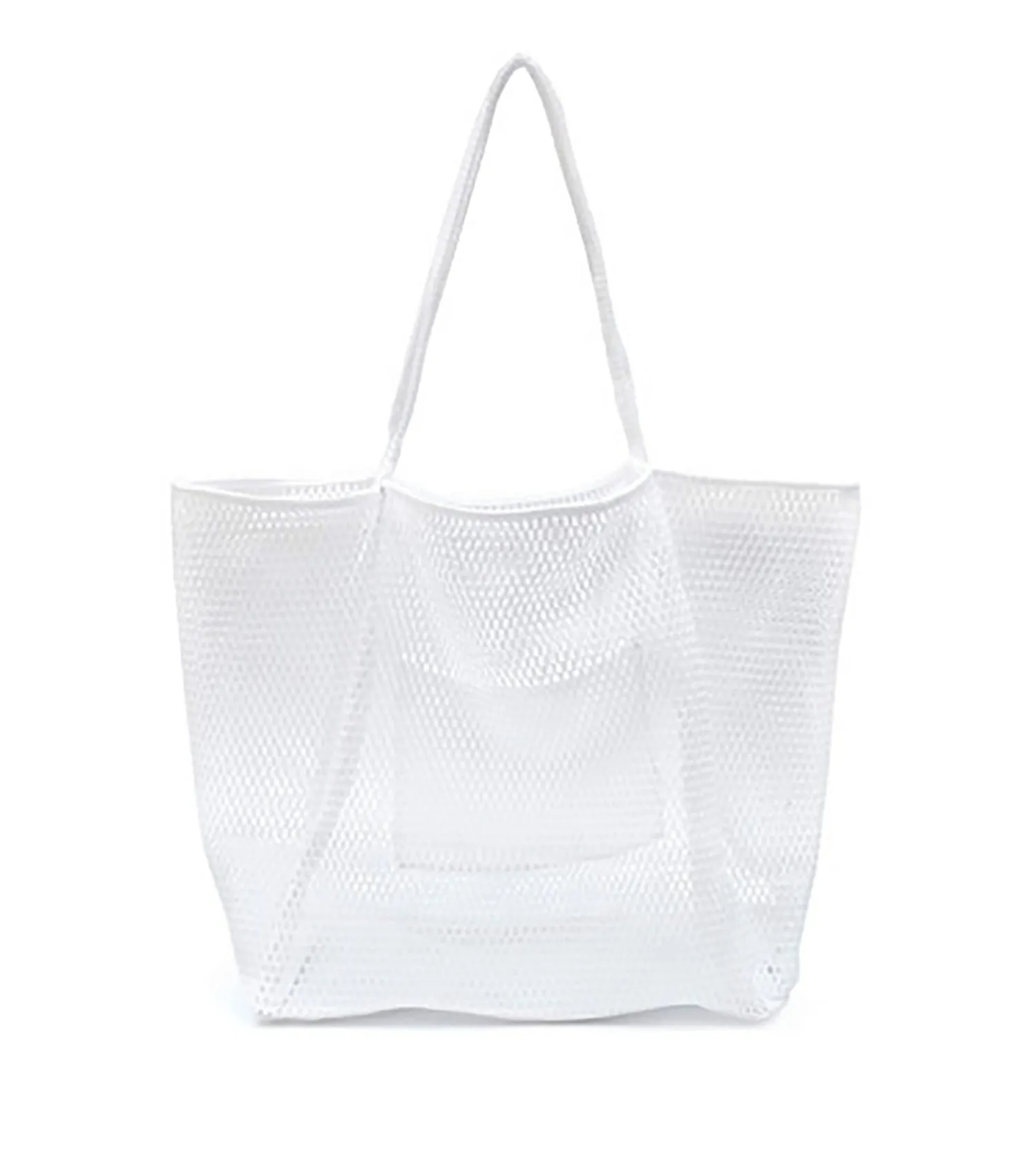 Mesh Beach Tote Womens Shoulder Handbag 1