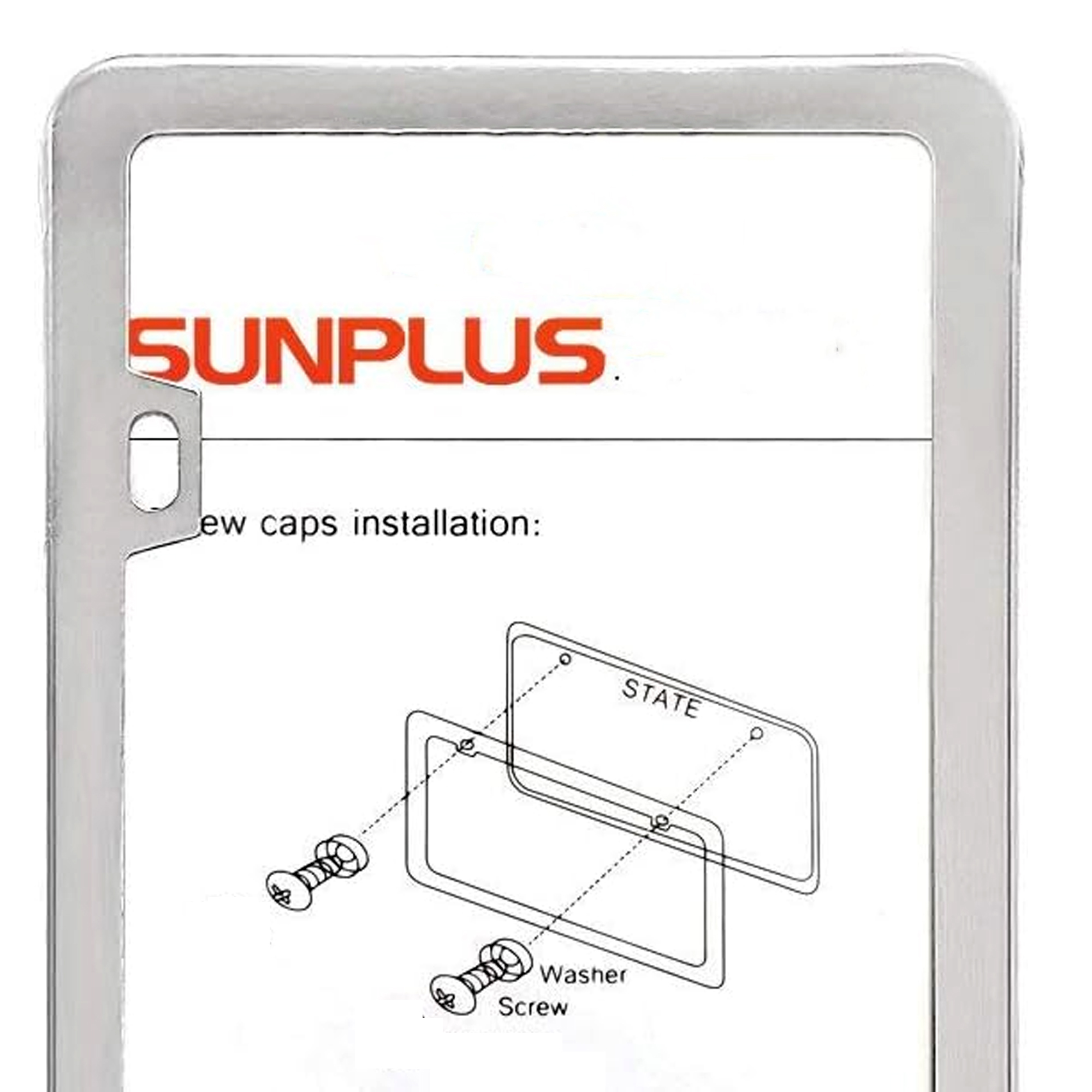 Universal Aluminum License Plate Frame with Hardware 1