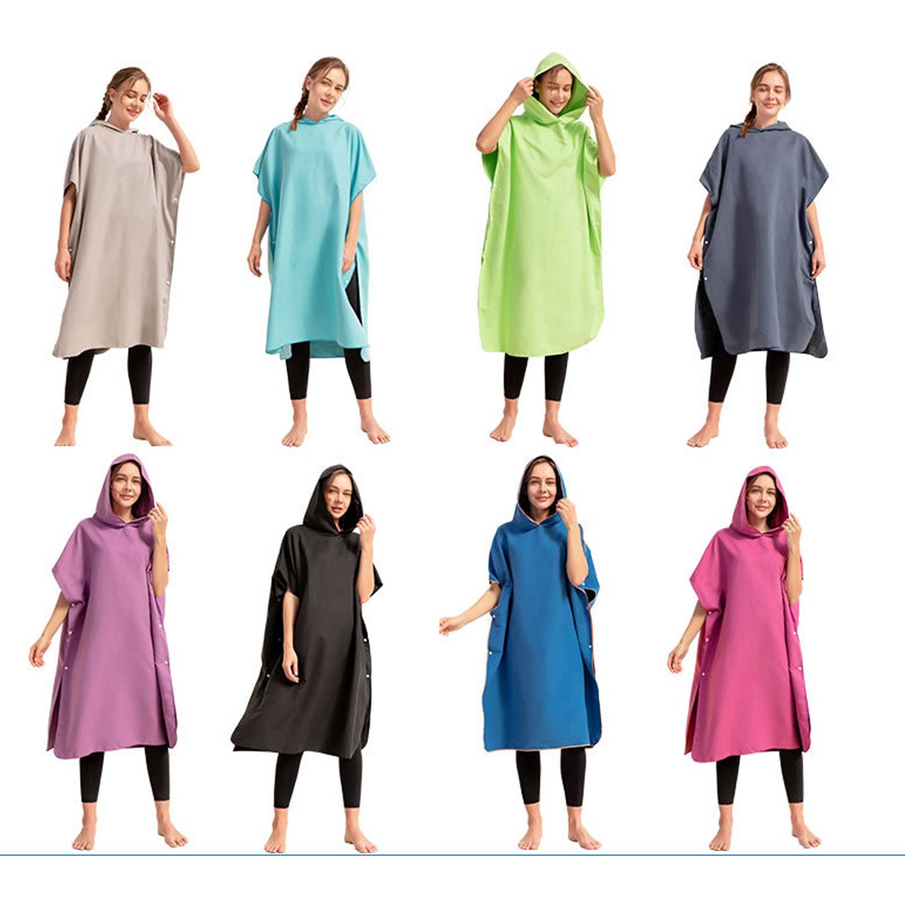 Surf Poncho Changing Beach Towel Robe with Hood 2