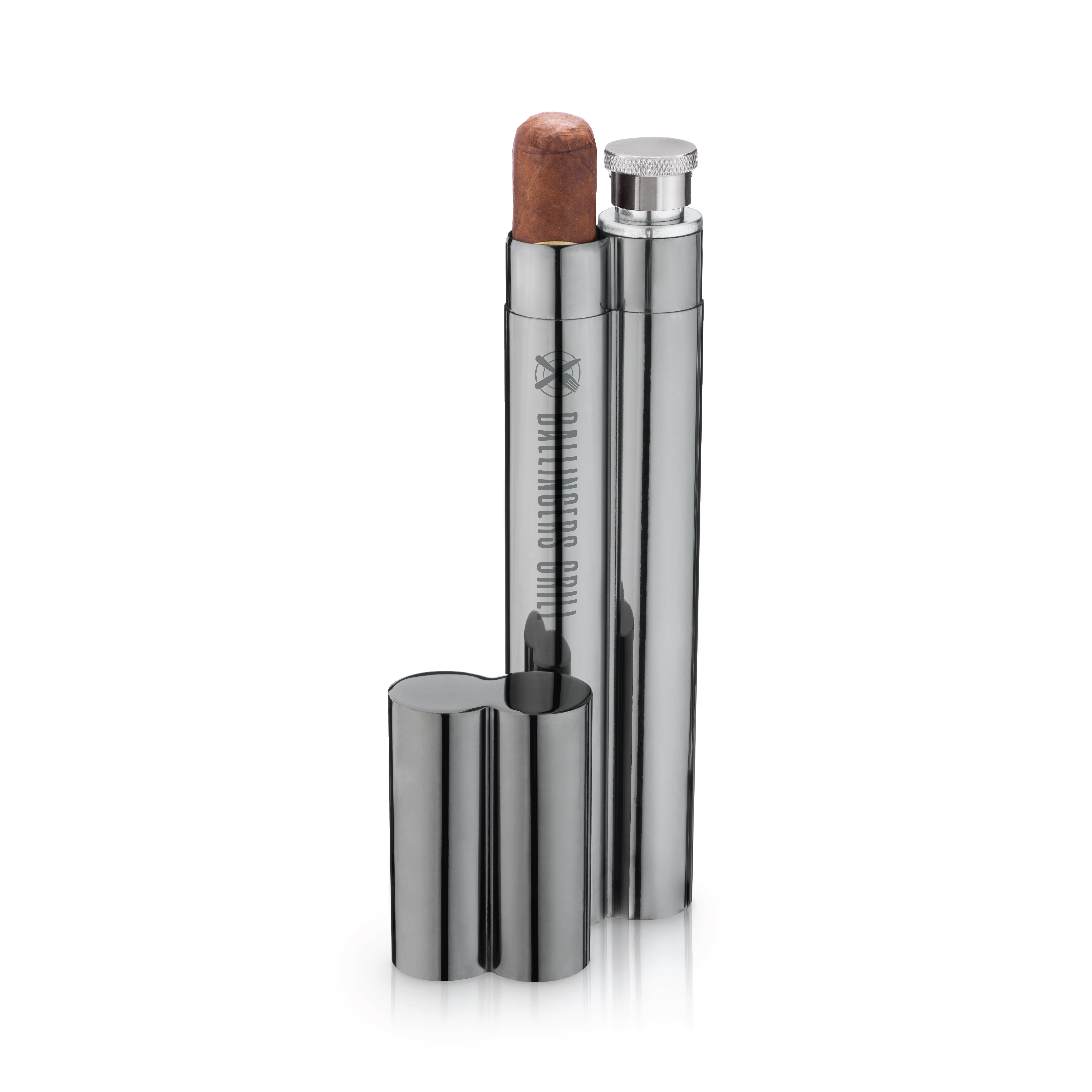 Viski® Warren Cigar Holder and Flask 6