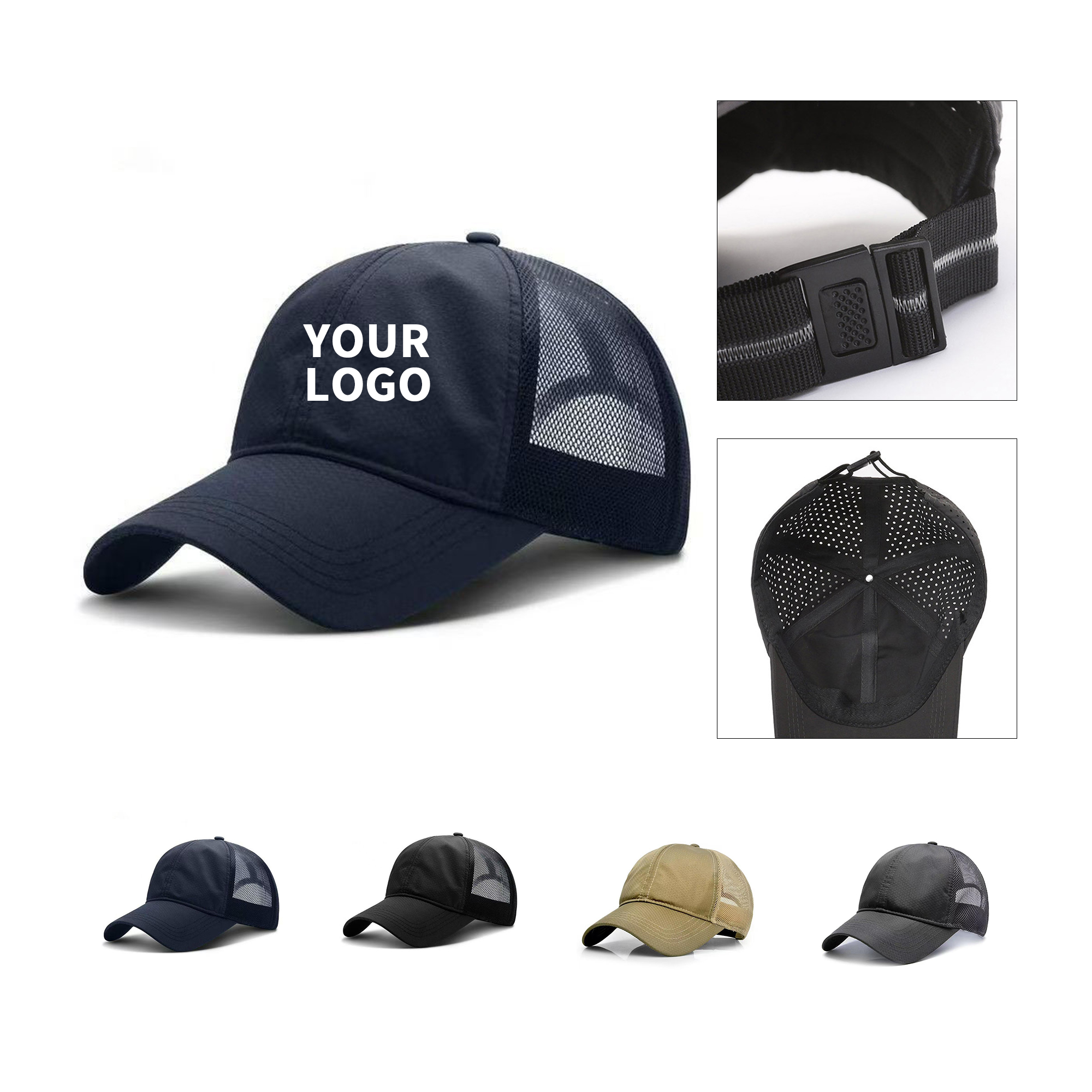 Poly Cotton Mesh Trucker Hat 22.5" Diameter 2