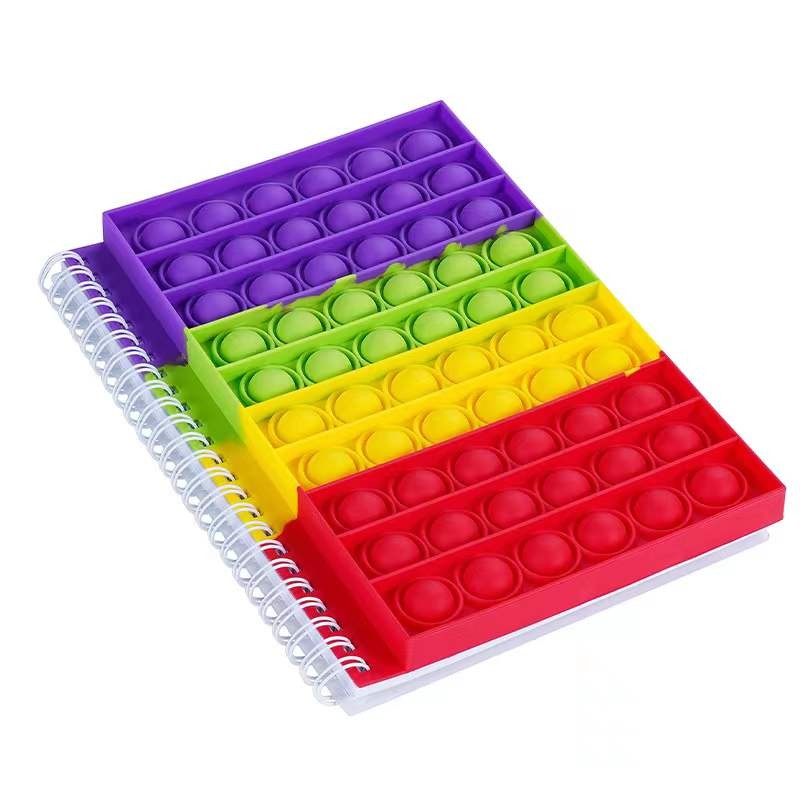 Spiral Push Pop Bubble Silicone Notebook 5