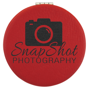 2 1/2" Laserable Leatherette Compact Mirror 9