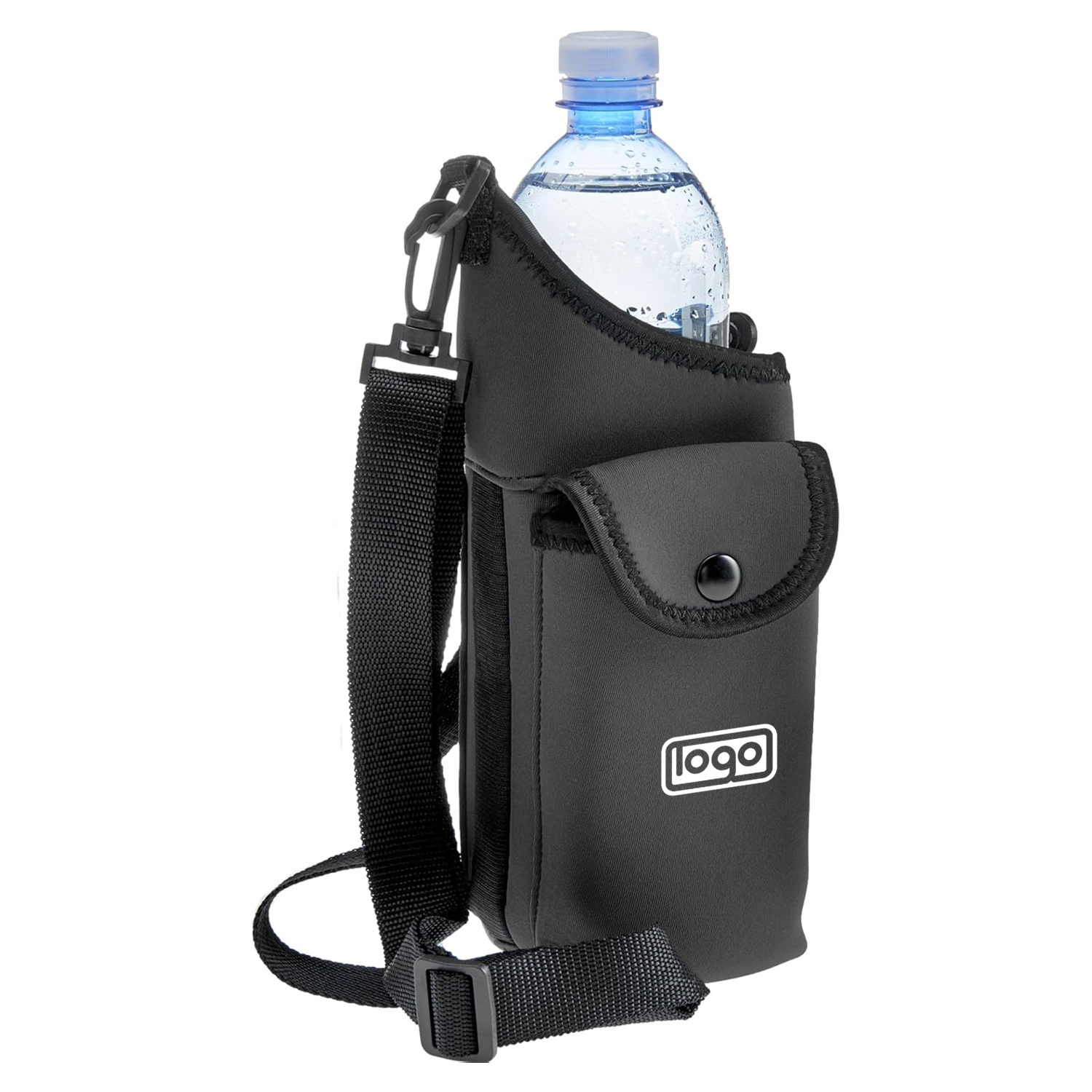 Insulated Neoprene Water Bottle Crossbody Bag w/Phone Pocket 2