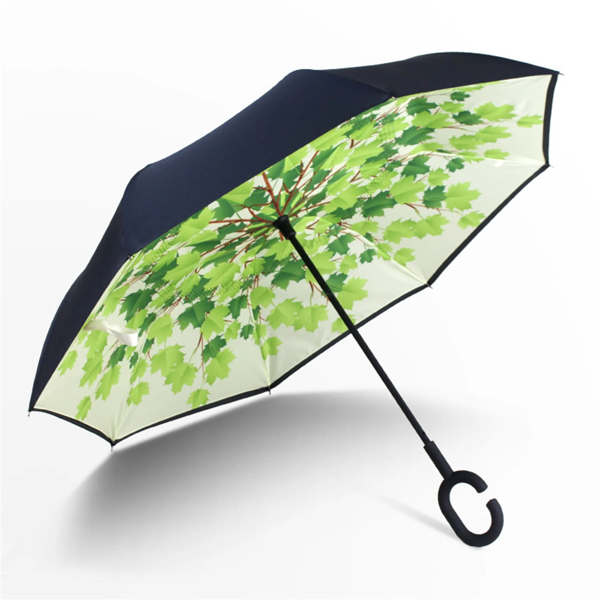 Reverse Upside Down Car Umbrella with C-handle 3