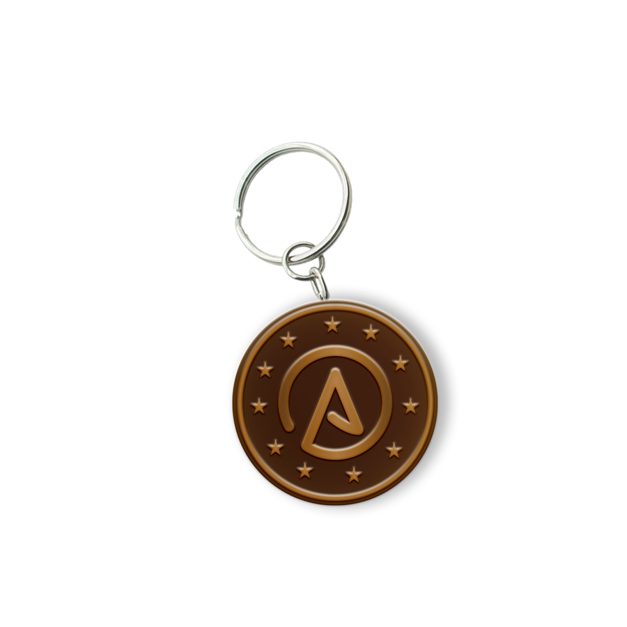 Customized Solid Iron Keychain with Antique Brass Plating 5