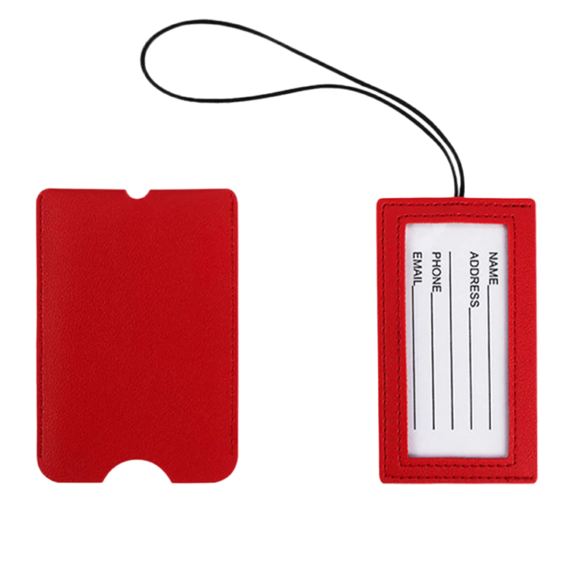 PU Luggage Tag with Privacy Cover 2