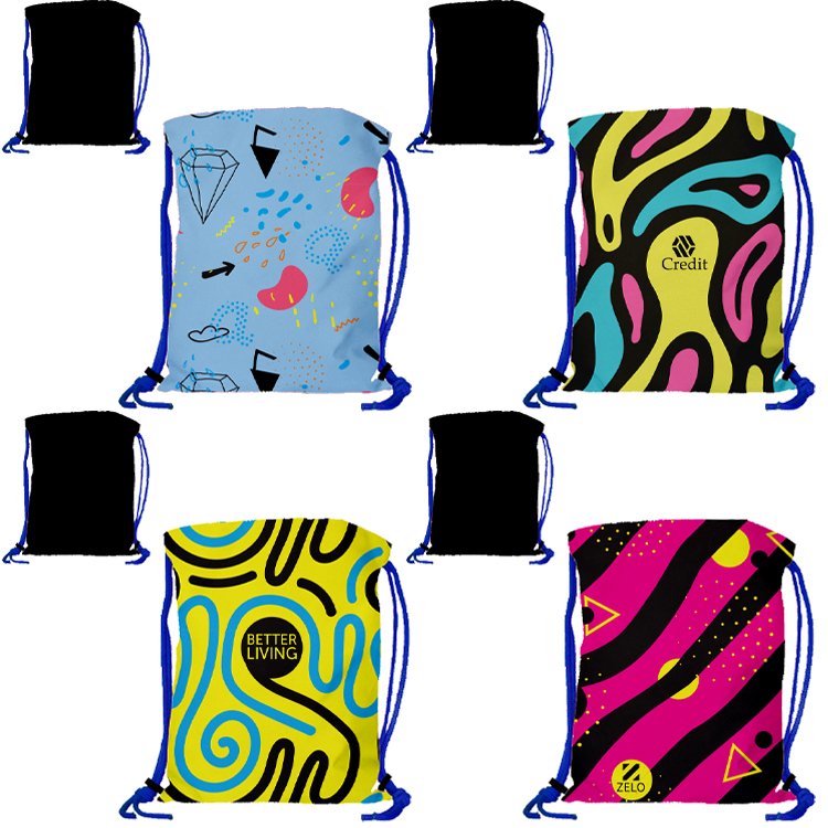 Super Drawstring Pack (One side Imprint)-Royal Heavy Rope 5