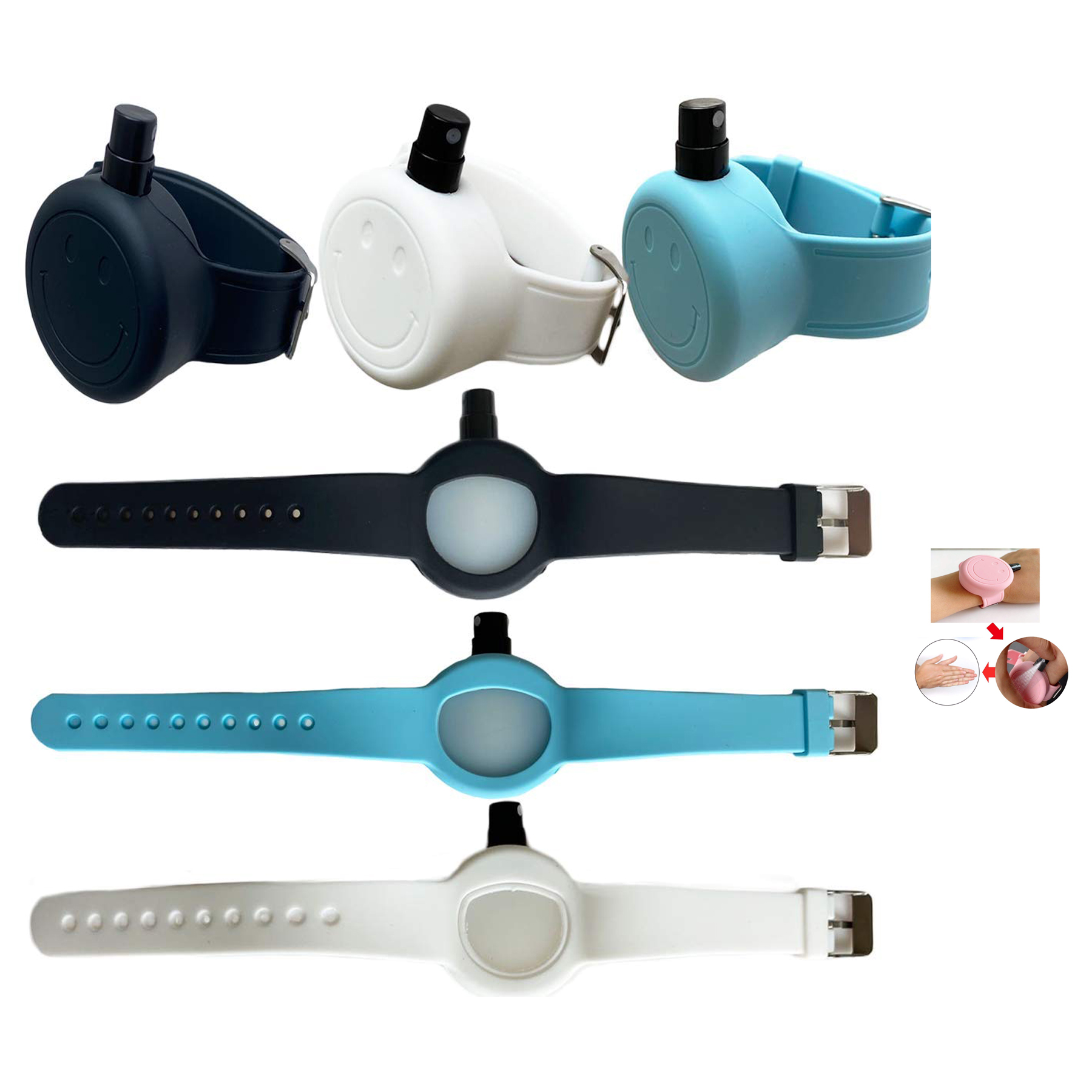 Silicone Wristband Hand Sanitizer Dispenser Bracelet