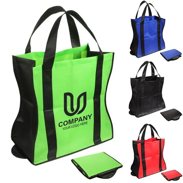 Wave Rider Non-Woven Folding Tote Bag 1