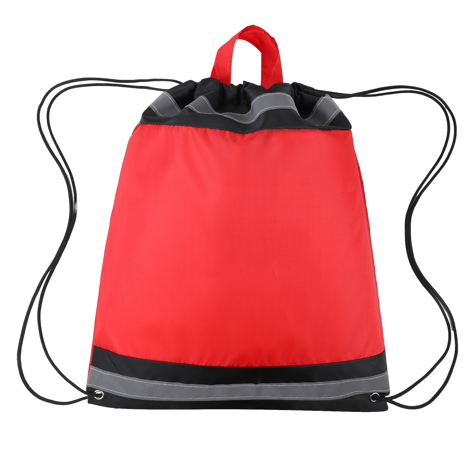 Small Reflective Polyester Drawstring Backpack 3