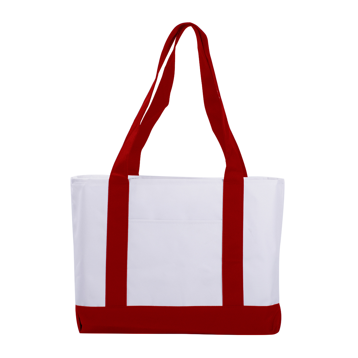 Classic Two Tone Polyester Tote, custom tote bag with logo imprint 6
