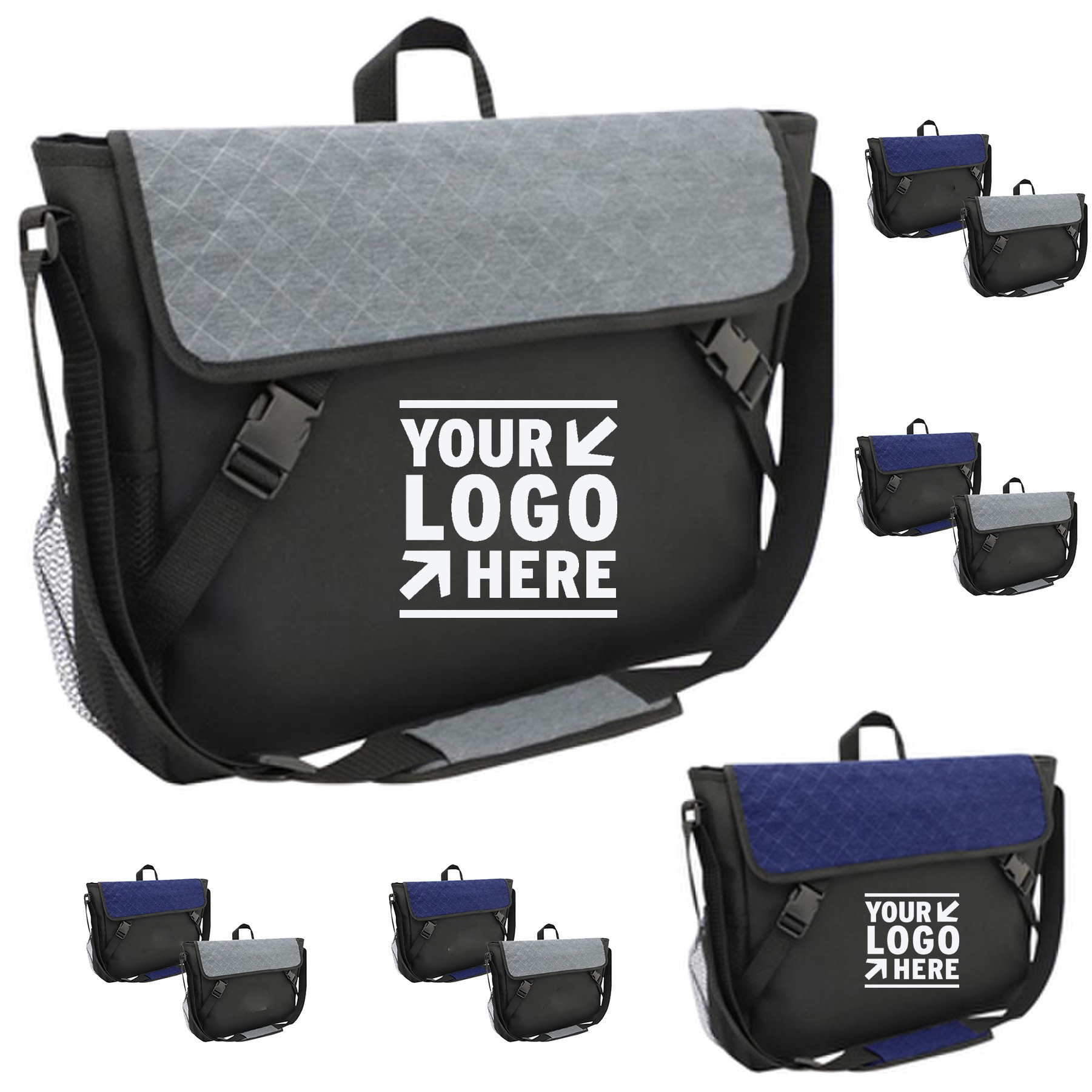 Custom Printed Diamond Messenger Bag 1