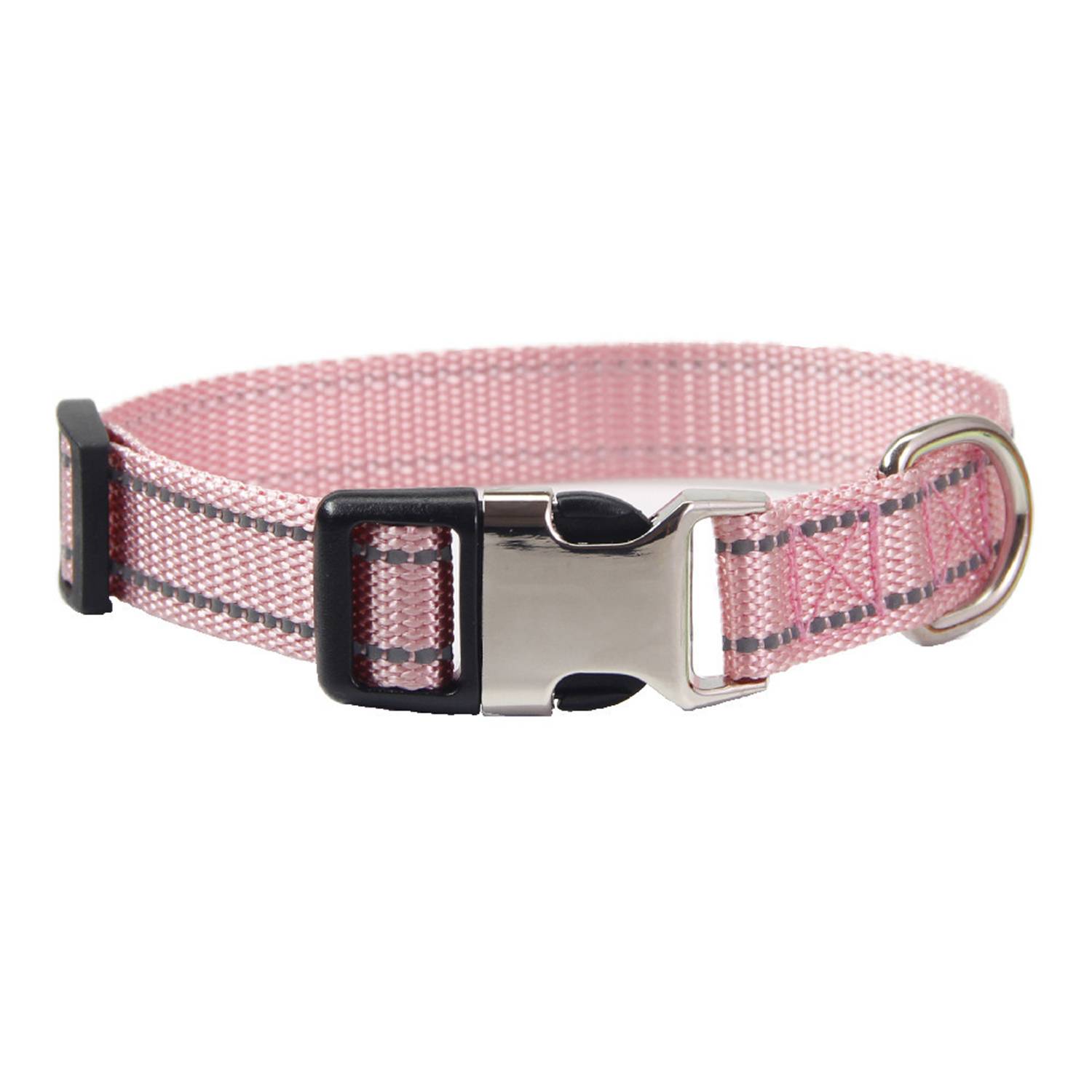 Reflective Dog Collar With Metal Buckle Quick Release 9