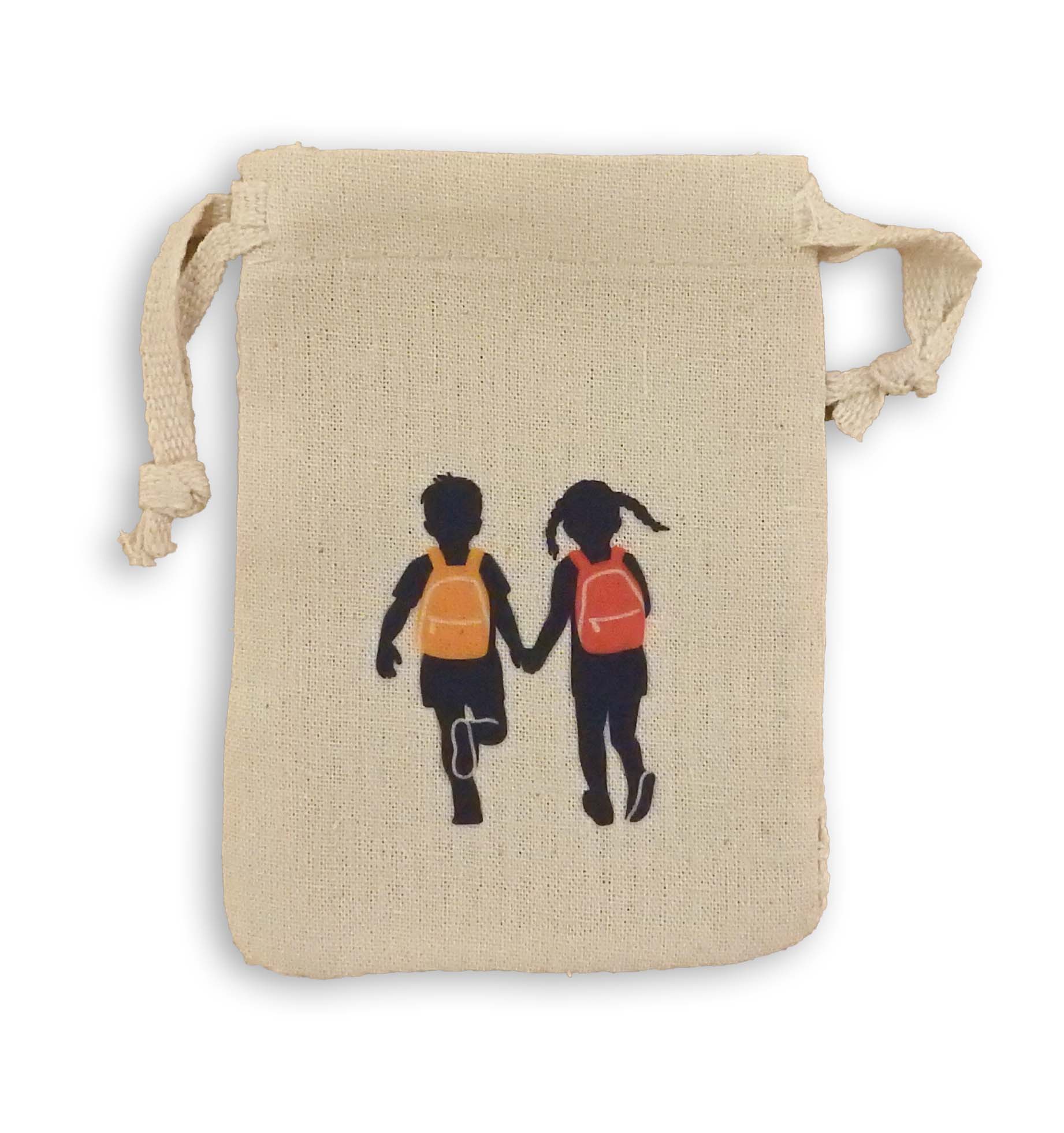 "Koa" Mesh 100% Natural Cotton Drawstring Bag 3x4" 1
