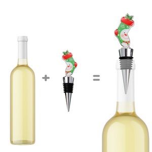 Festive Christmas Sock Wine Cork Bottle Stopper 7