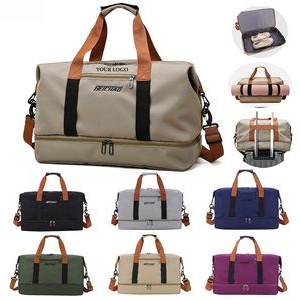 Shoulder Bag With Shoe Separation Oxford Cloth Fitness Bag 2
